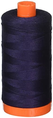 Aurifil A1050-2785 Solid 50wt 1422yds Very Dark Navy Mako Cotton Thread