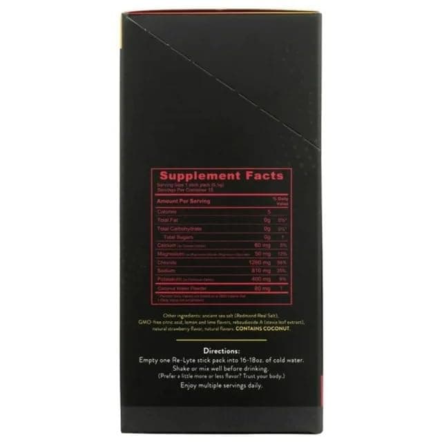 RELYTE Re-Lyte Electrolyte Drink Mix Strawberry Lemonade 15 Servings Packets 3.44 oz. thumbnail 4