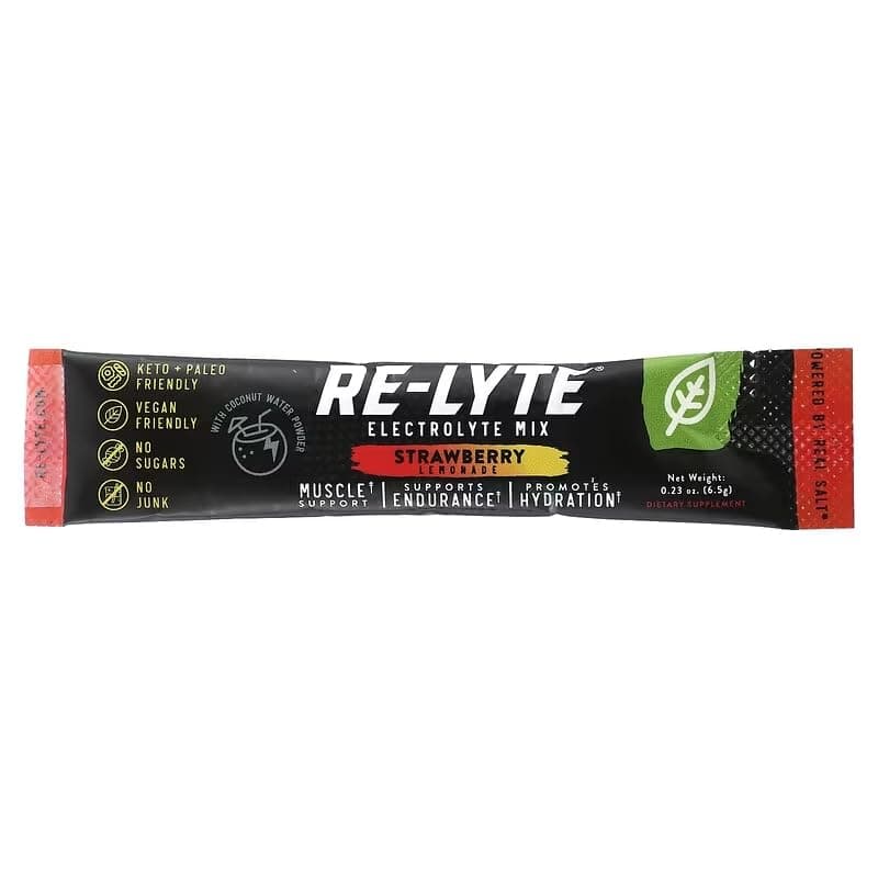 RELYTE Re-Lyte Electrolyte Drink Mix Strawberry Lemonade 15 Servings Packets 3.44 oz. thumbnail 3