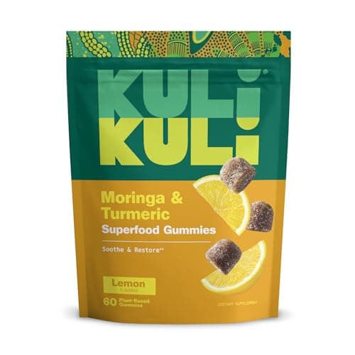Kuli Kuli Super Energy Gummies - Energy Supplements with Moringa, Caffeine-Free Natural Energy Booster - 60 Non-GMO, Gluten-Free Moringa Gummies