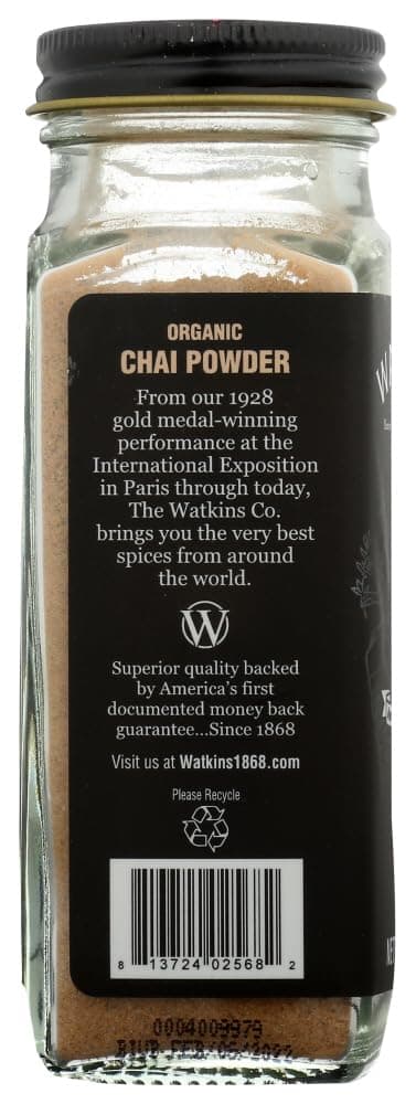 Watkins Gourmet Organic Spice Jar, Chai Powder, Non-GMO, Kosher, 4.0 oz. Bottle, 1-Pack thumbnail 2