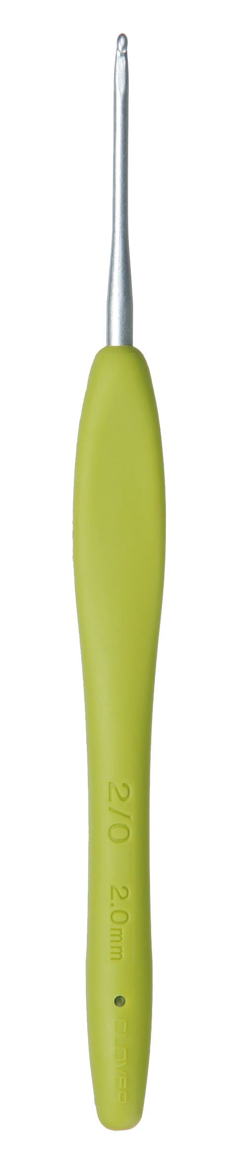 Clover CL1050 Amour Crochet Hook: 2.0mm, Metal, 2mm, Green thumbnail 3