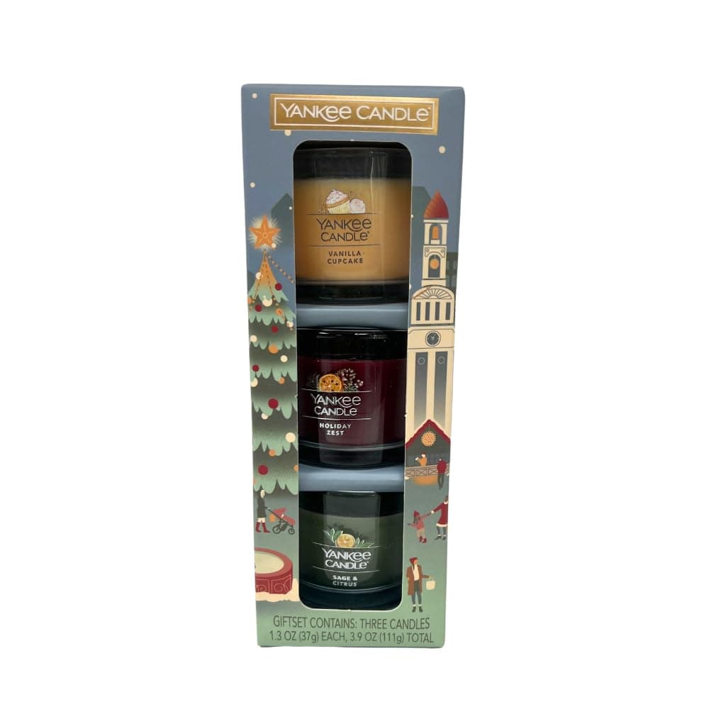 Yankee Candle Holiday Party Mini Scented Candle Gift Set - Vanilla Cupcake, Holiday Zest, Sage & Citrus thumbnail 2