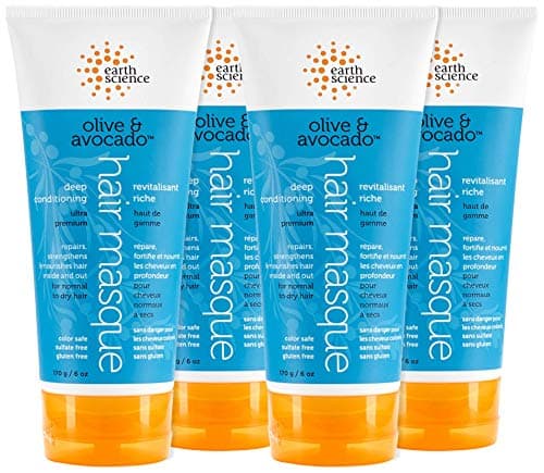 EARTH SCIENCE - Olive & Avocado Deep Conditioning Hair Masque: For Normal to Dry Hair (4 pk, 6 oz.)