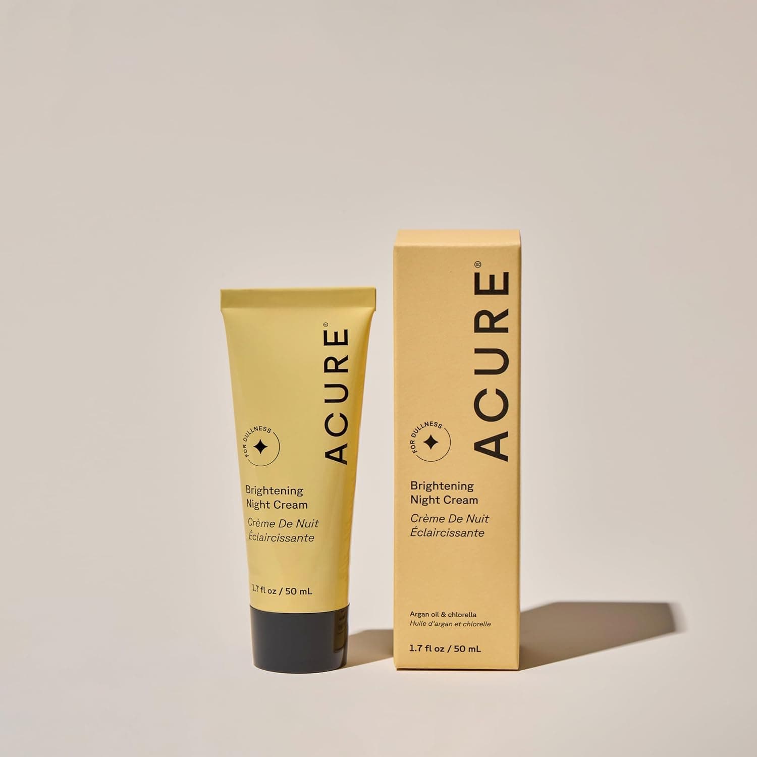 Acure Brightening Night Cream - Radiance Boosting Night Face Cream for Women & Men, Hydrating & Revitalizing Moisturizer for Uneven Skin Tone & Dullness w/Chlorella, Echinacea & Argan Oil - 1.7 fl oz thumbnail 4