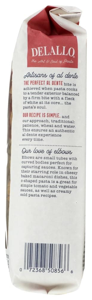 DeLallo, Elbows No. 52, 100% Organic Whole Wheat Pasta, 16 oz (454 g)(Pack of 1) thumbnail 4