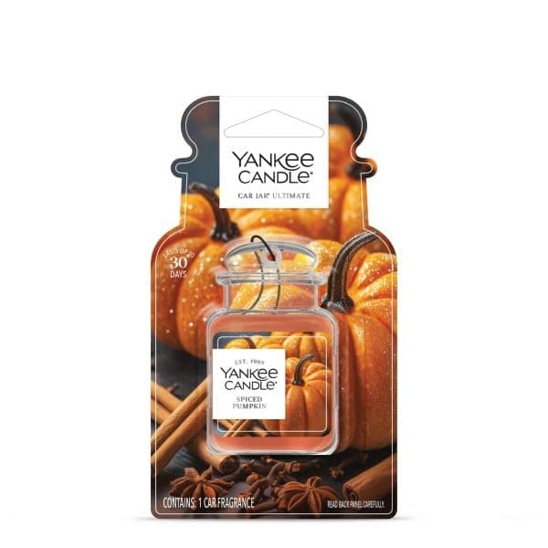 Yankee Candle Car Jar Ultimate Air Freshener, Hanging Car Air Freshener, Long Lasting Car Fragrance (Spiced Pumpkin) thumbnail 2