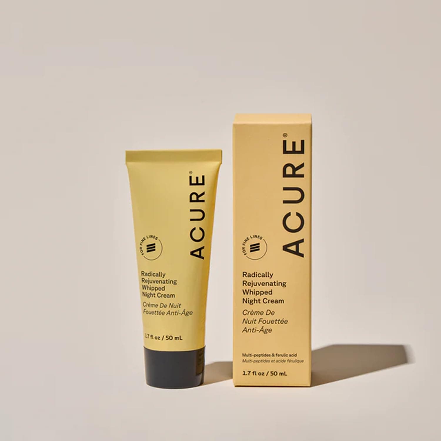 Acure Radically Rejuvenating Whipped Night Cream - Anti Aging Peptide Night Face Cream for Women & Men, Hydrating & Renewing Moisturizer for Fine Lines and Dark Spots with Vitamin C - 1.7 fl oz thumbnail 3