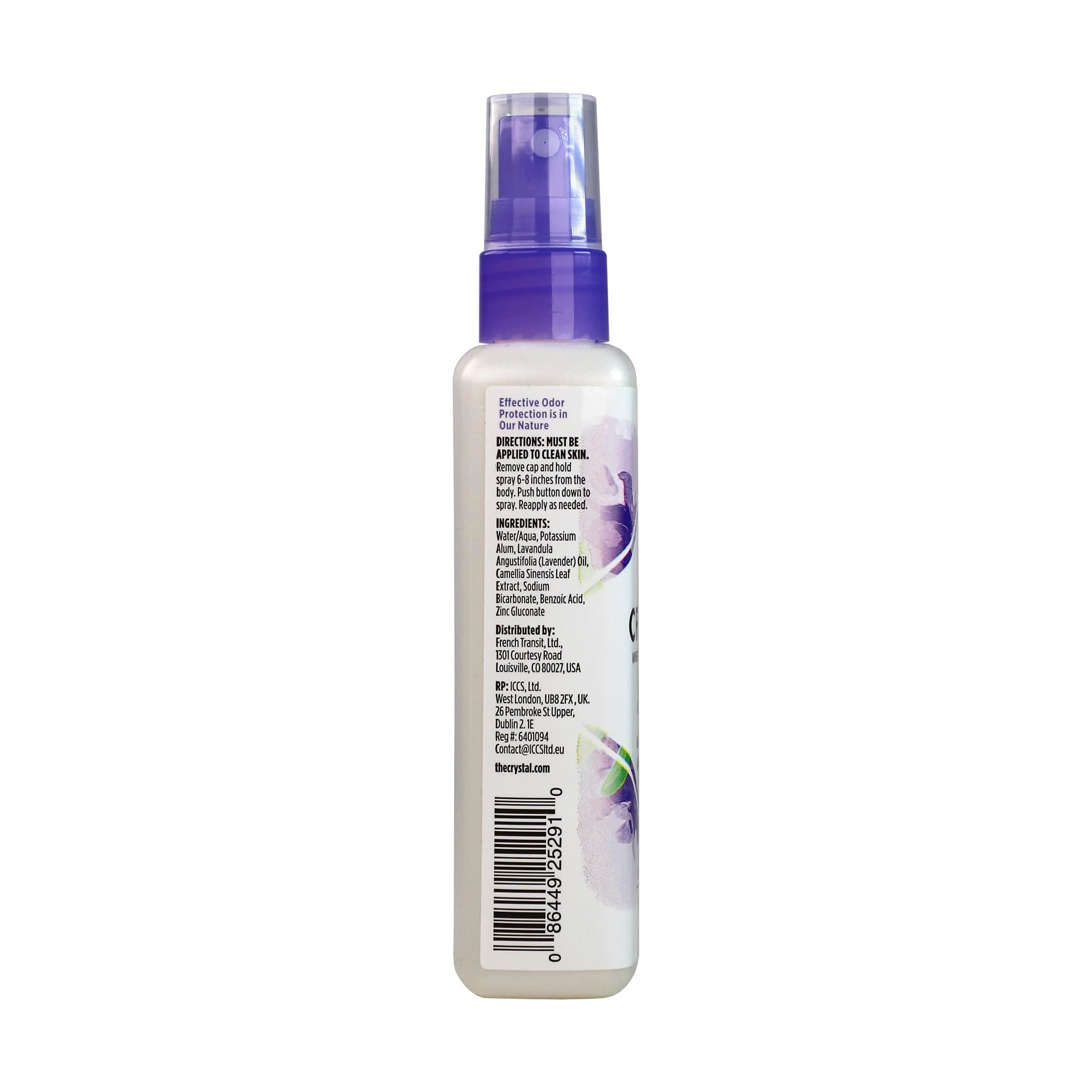 CRYSTAL™ Mineral Deodorant Spray- Body Deodorant With 24-Hour Odor Protection, Lavender & White Tea Spray, Non-Staining, Aluminum Chloride & Paraben Free, 4 FL OZ - Pack of 2 thumbnail 5