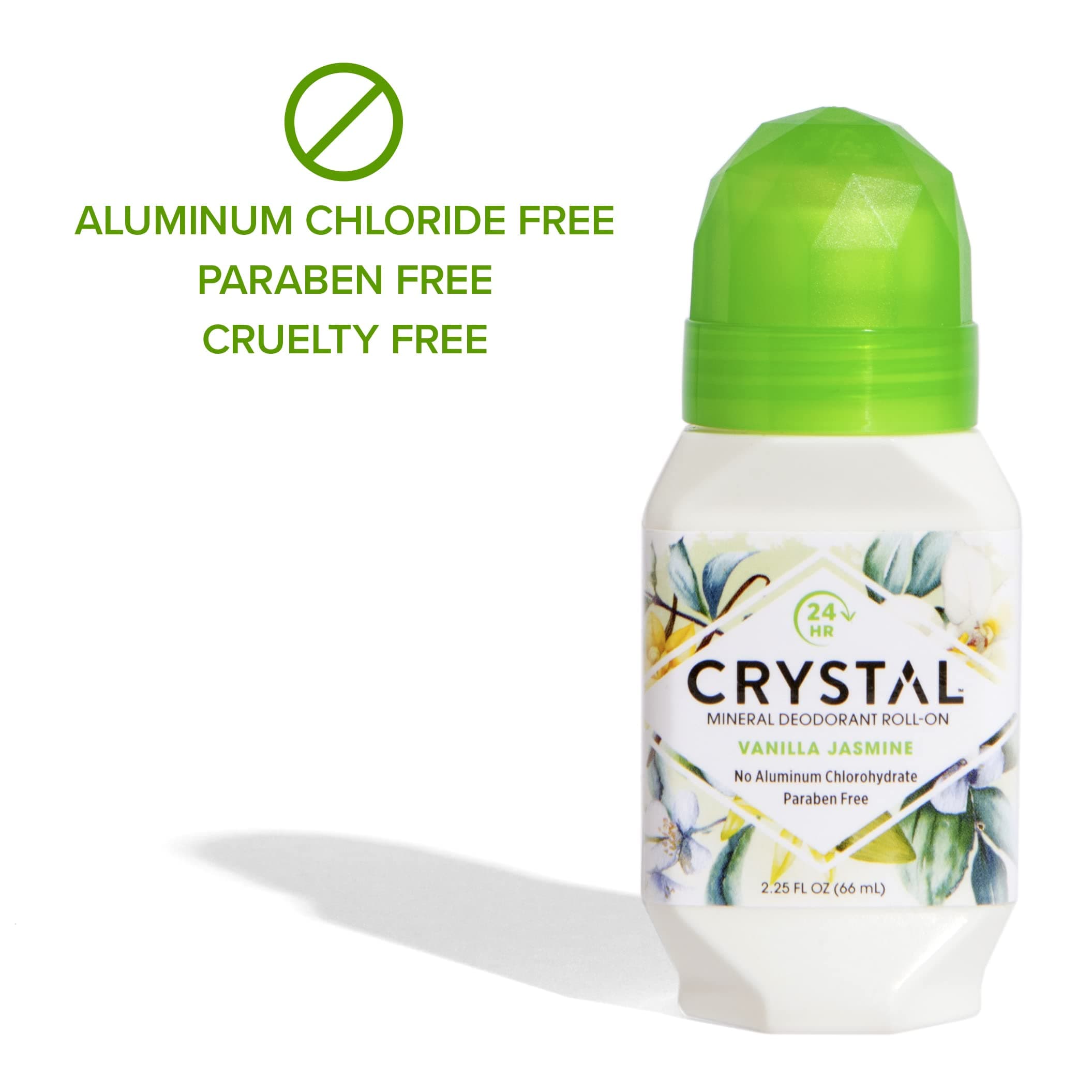 Crystal Mineral Deodorant Roll-On, Vanilla Jasmine, 2.25 fl oz thumbnail 3