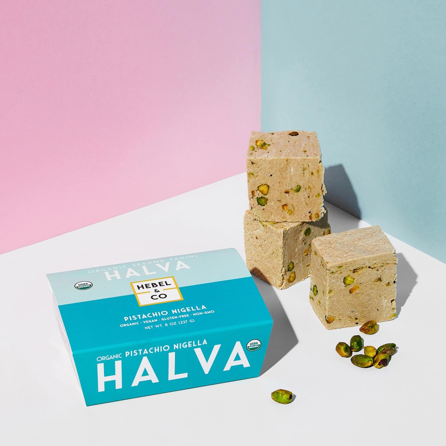 HEBEL & CO Pistachio Nigella Halva - 8 oz | Certified USDA Organic, Gluten Free, Kosher & Vegan thumbnail 2