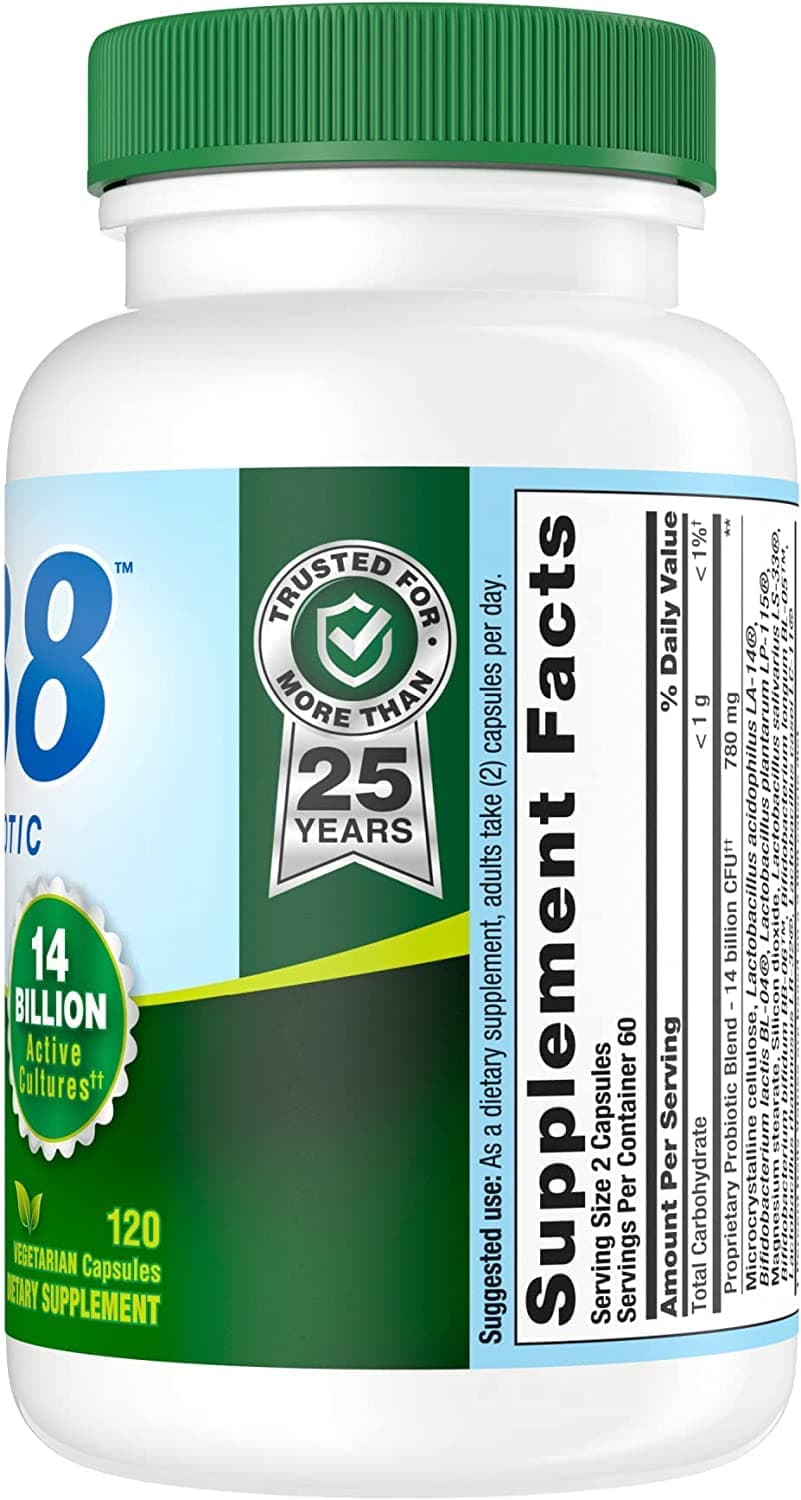 Nutrition Now PB8 Pro-Biotic Vegetarian Acidophilus - Pack of 3-120 Capsules Each thumbnail 3