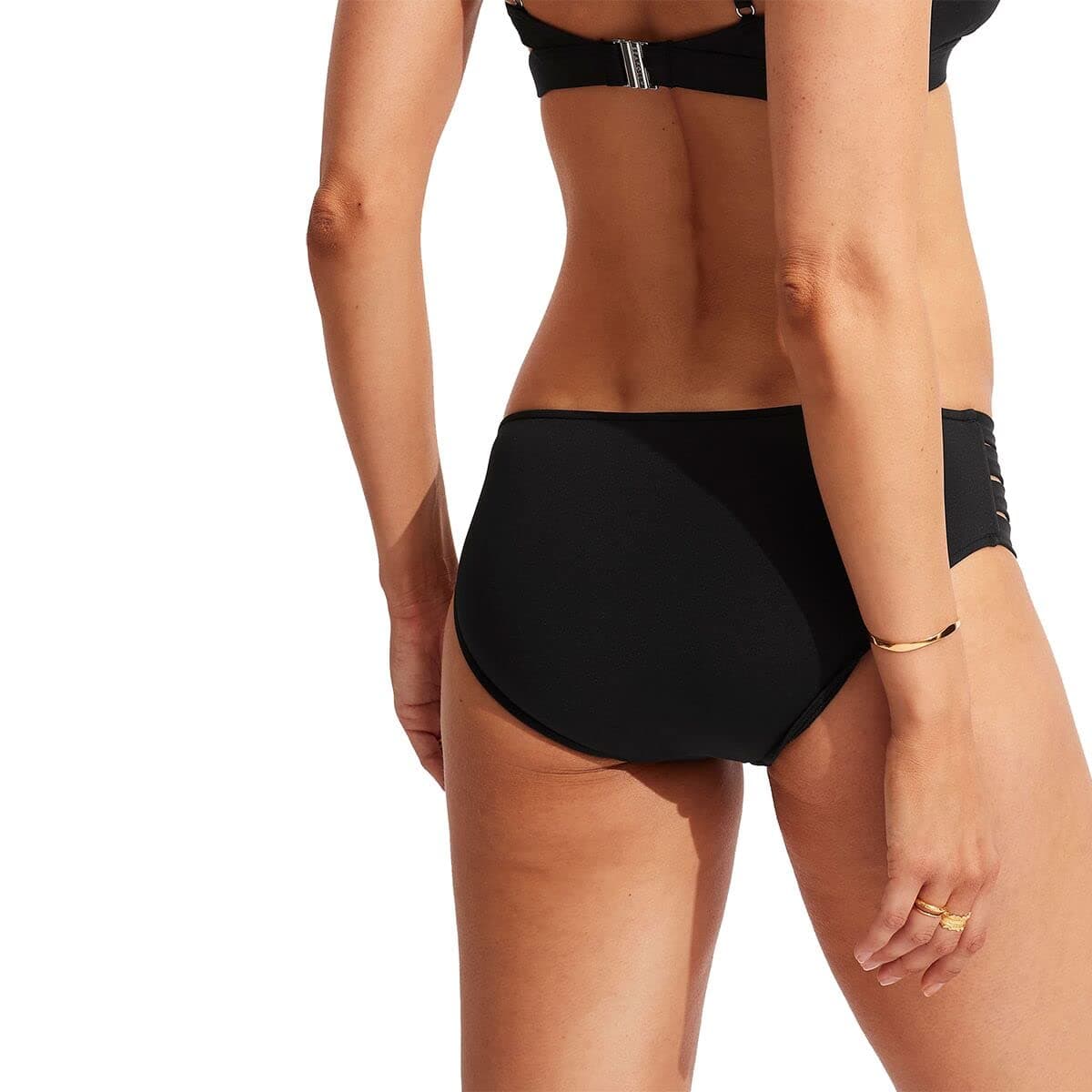 Seafolly Collective Multi Strap Hipster Pant Black AUS 8 (US Women's 4) thumbnail 2