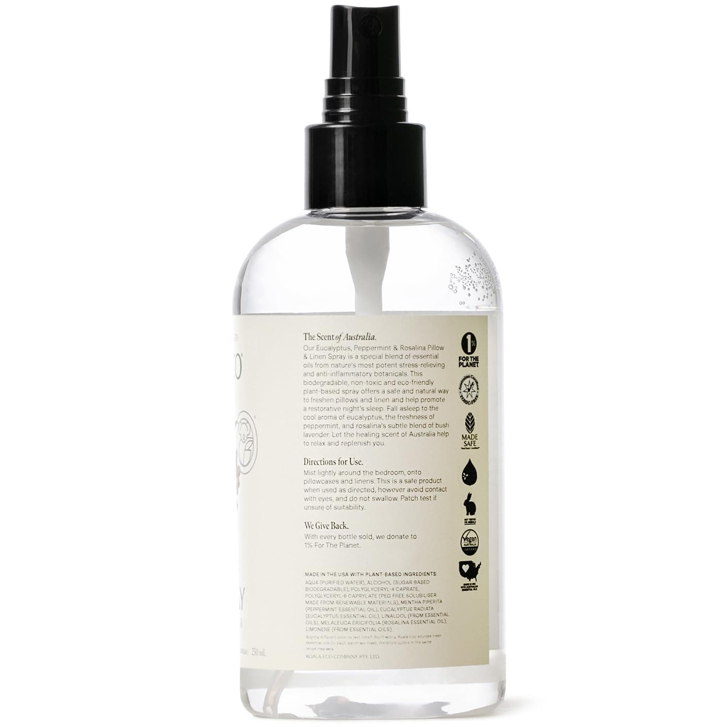 Koala Eco Pillow & Linen Spray - with Australian Eucalyptus, Peppermint & Rosalina - 8.4oz thumbnail 4