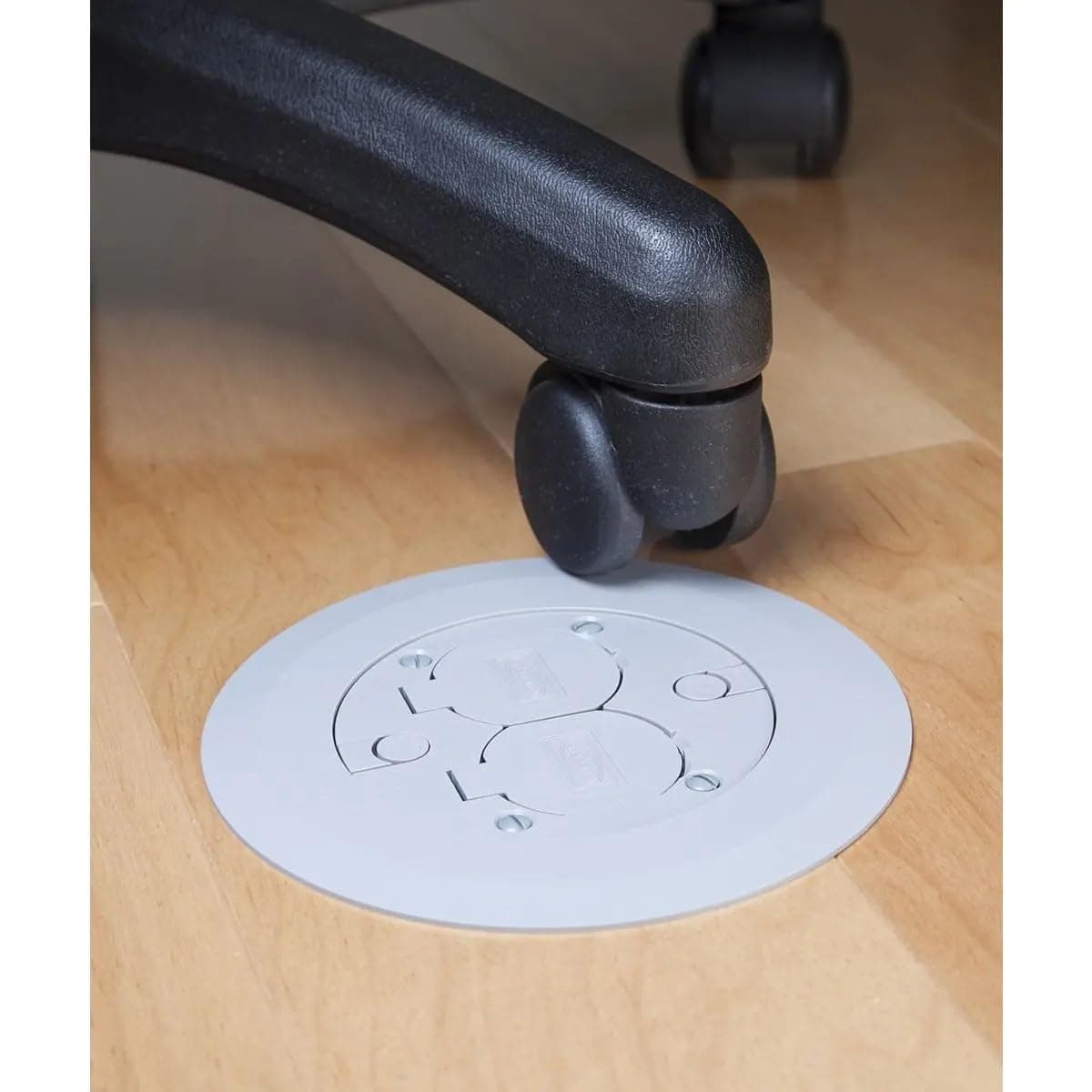 RACO 6299 Round Floor Box Cover Kit Nonmetallic with Two-Lift Lids for RACO 5511 Floor Box (Required), Gray thumbnail 3