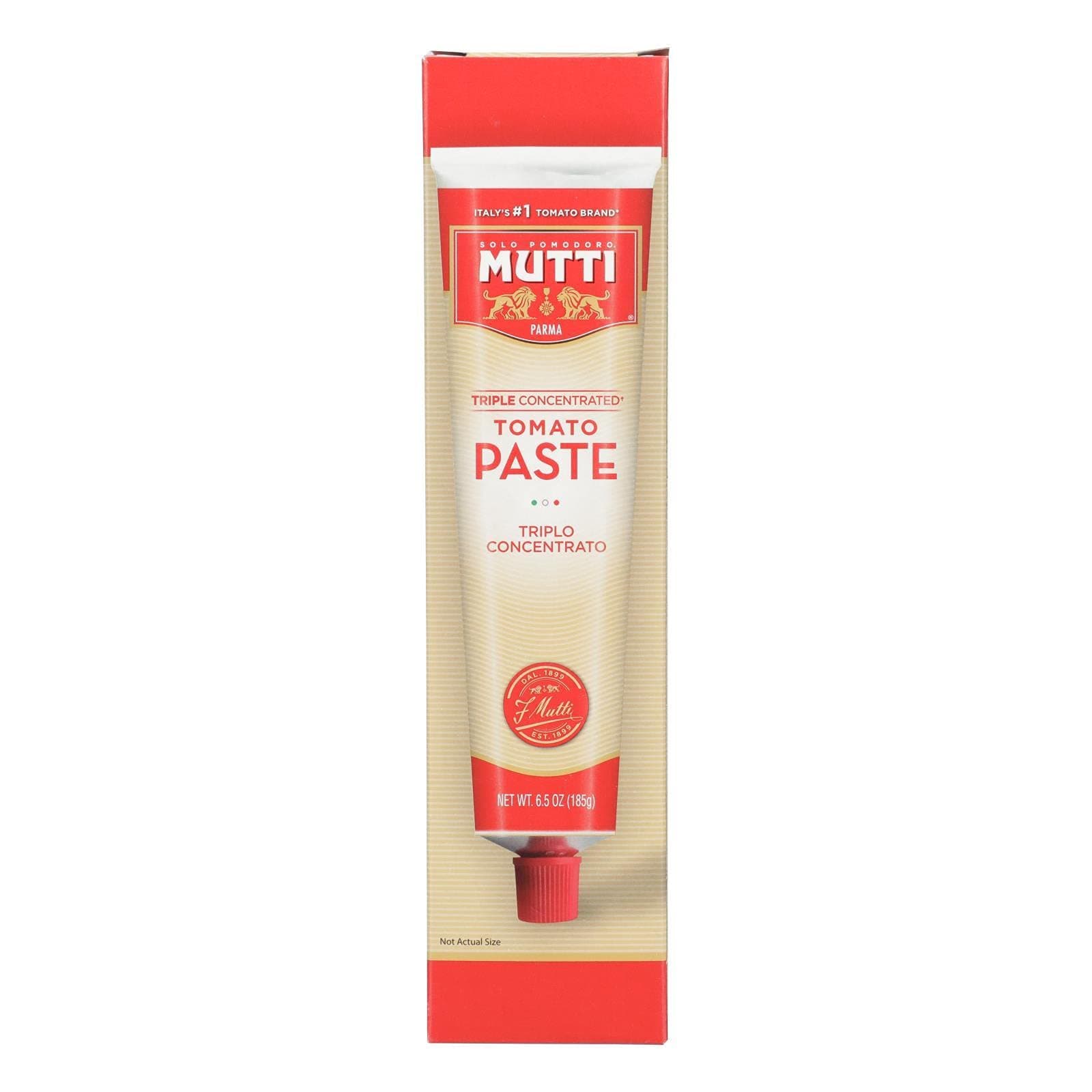 Mutti Triple Concentrated Tomato Paste (Triplo Concentrato), 6.5 oz. Tube |12 Pack | Italy’s #1 Brand of Tomatoes | Tube Tomato Paste | Vegan Friendly & Gluten Free | No Additives or Preservatives