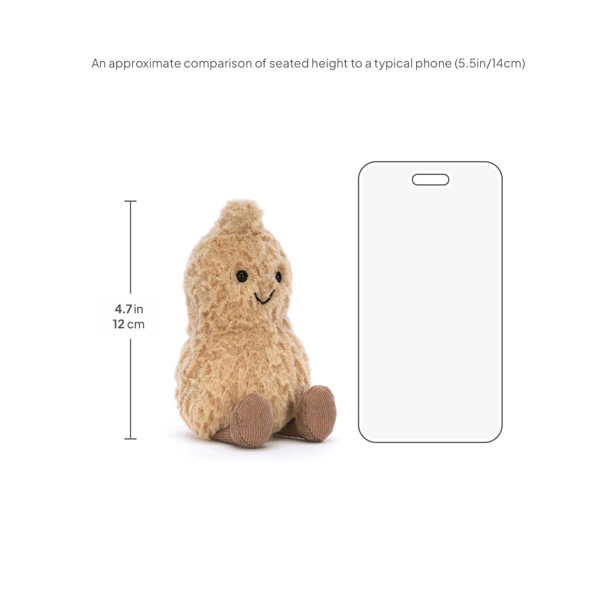 Jellycat Amuseables Peanut Stuffed Toy, 6 inches - Food Plush - Fun Gift Idea thumbnail 5