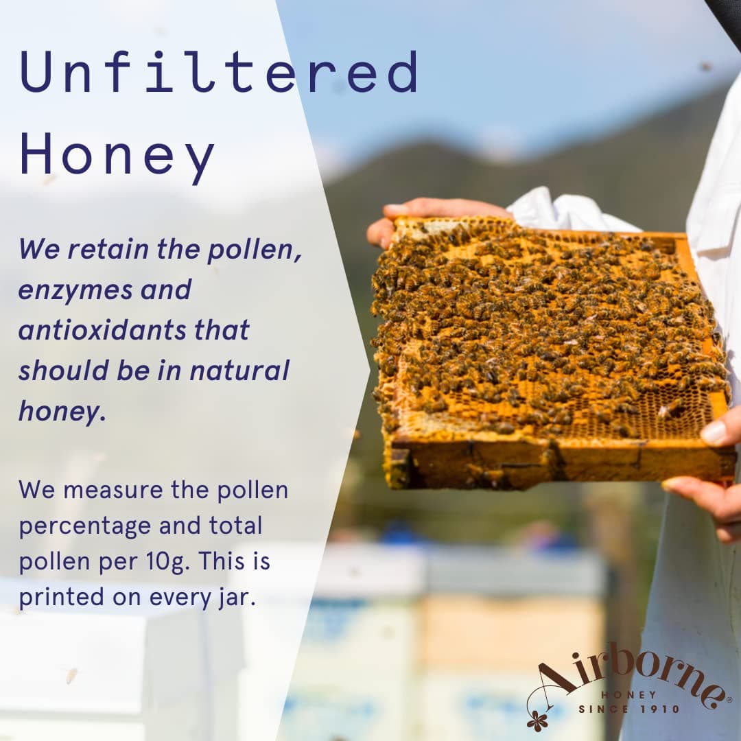 Airborne Manuka Honey (85+ Manuka Pollen) Raw and Unfiltered Premium New Zealand 100% Pure, Daily Wellness Support 17.6 oz. thumbnail 8