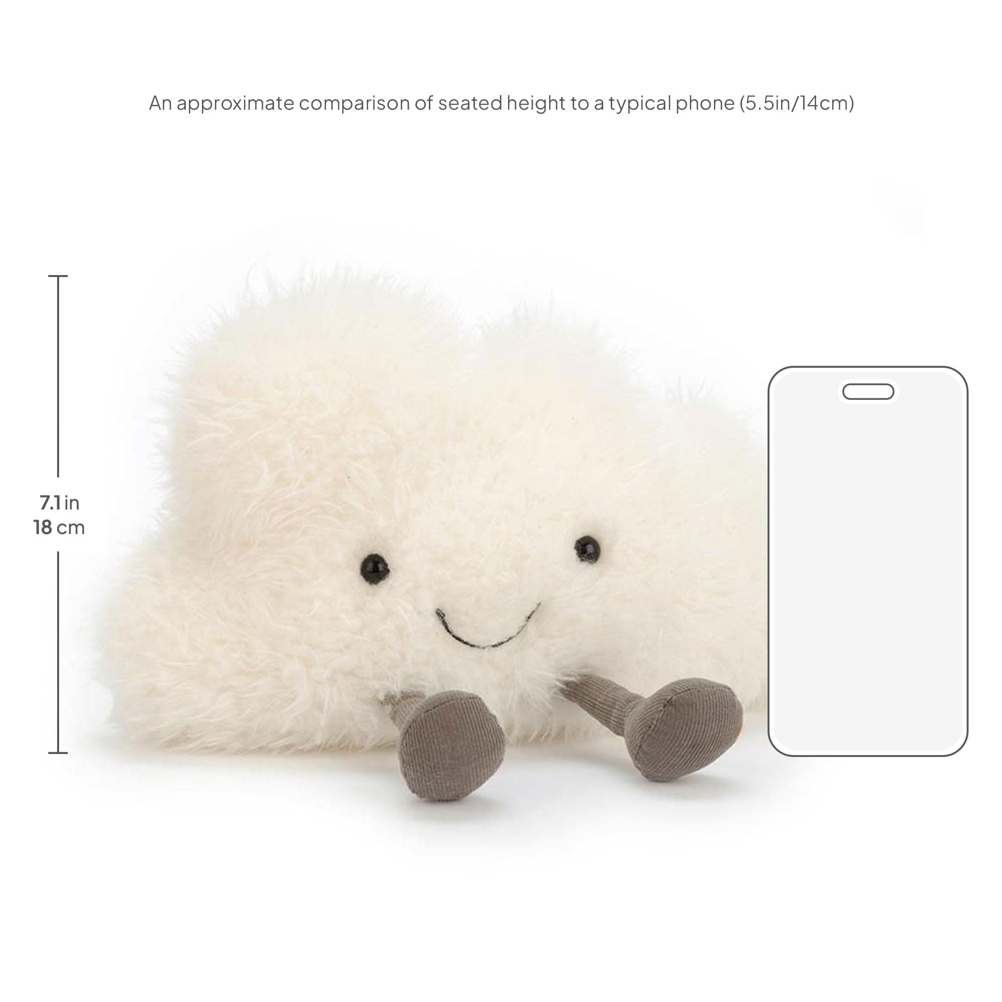 Jellycat Amuseables Cloud Stuffed Toy, 10.5 inches - Cloud Plush - Fun Gift Idea thumbnail 5