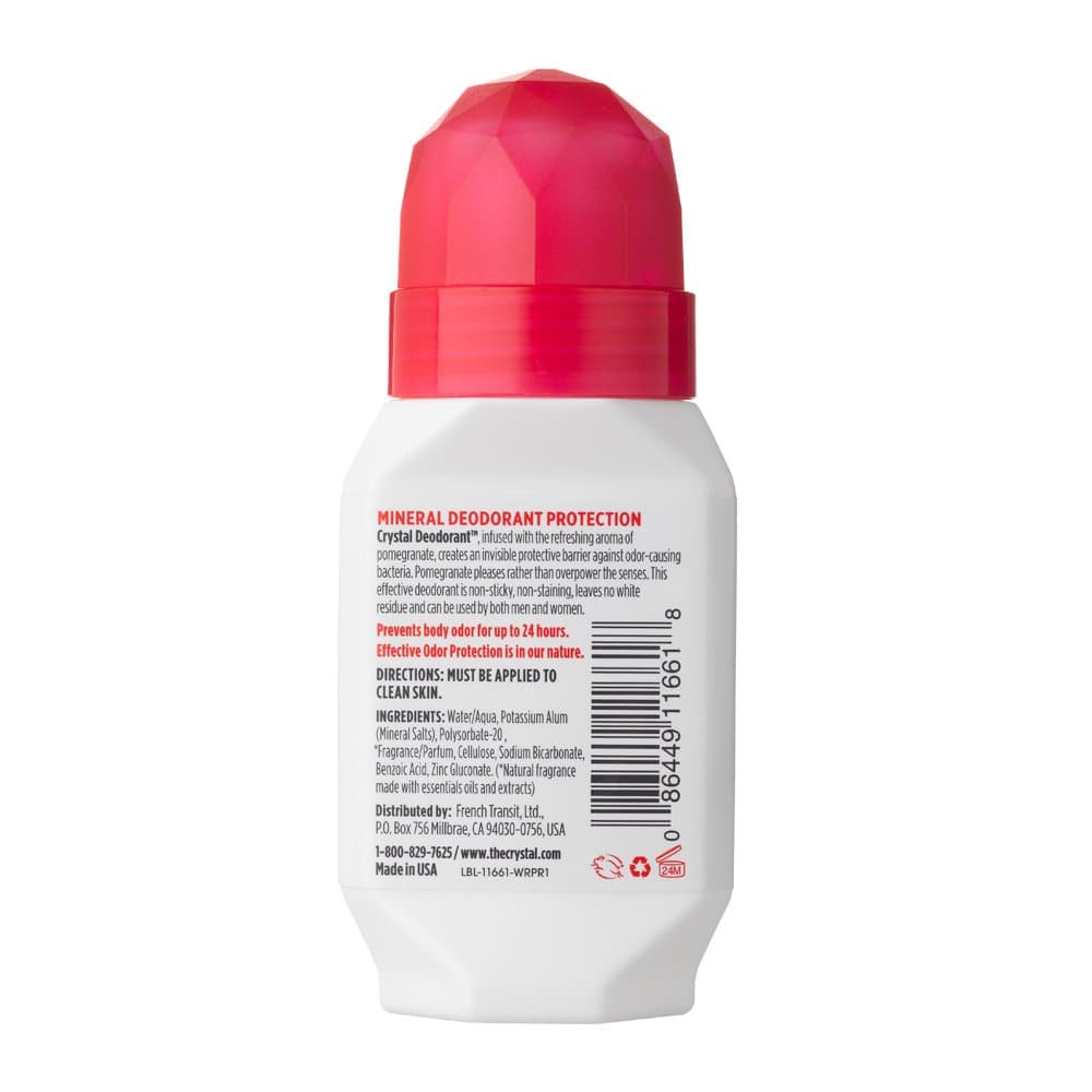 Crystal Mineral Deodorant Roll-On, Pomegranate, 2.25 fl oz (Pack of 12) thumbnail 5