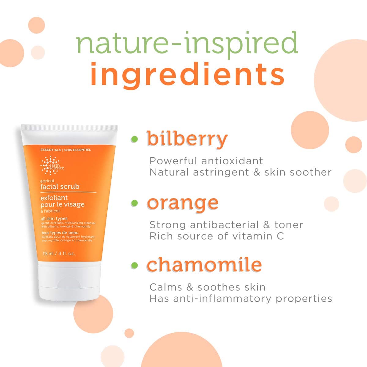 EARTH SCIENCE - Apricot Gentle Exfoliating Facial Scrub for All Skin Types (3 pk, 4 oz.) thumbnail 3