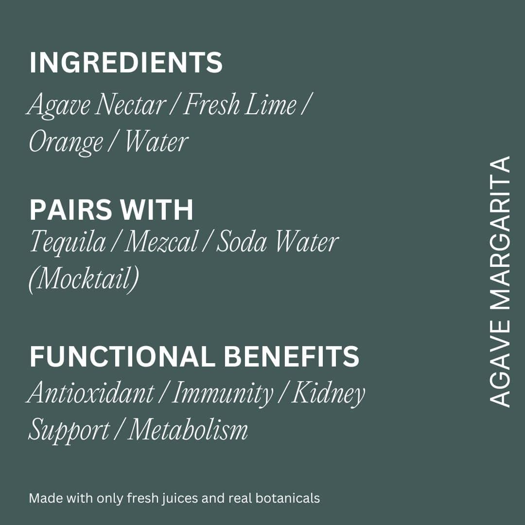Withco Agave Margarita Cocktail Mixer Makes 10 Drinks with Fresh Lime, Orange - Just add Tequila or Mezcal or drink as a mocktail with soda water thumbnail 4