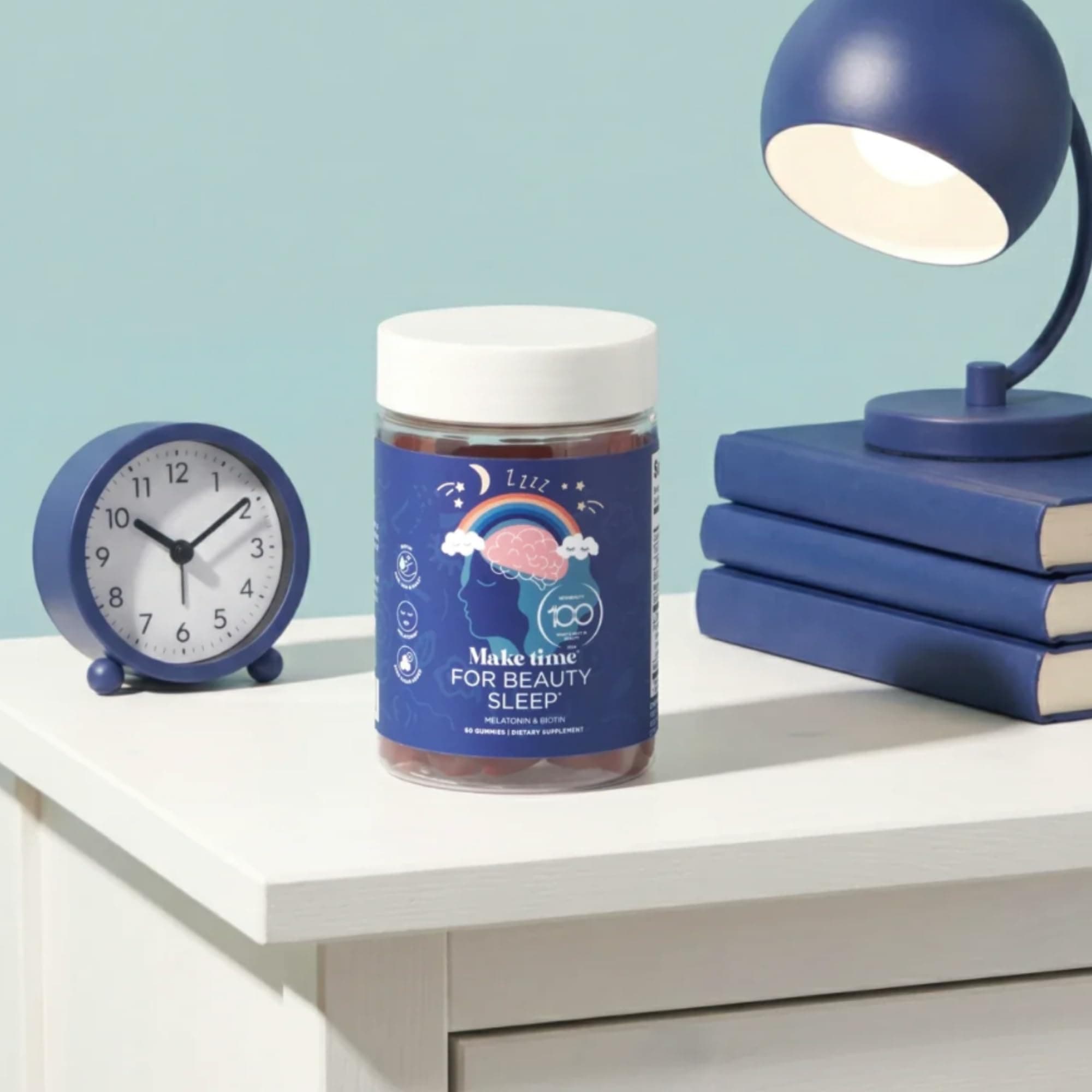 MAKE TIME Beauty Sleep Gummies – 5mg of Melatonin & Biotin Supplement for Restful Sleep, Relaxation & Healthy Hair, Skin & Nails – Sugar-Free Formula with L-Theanine and Magnesium (60 Gummies) thumbnail 6