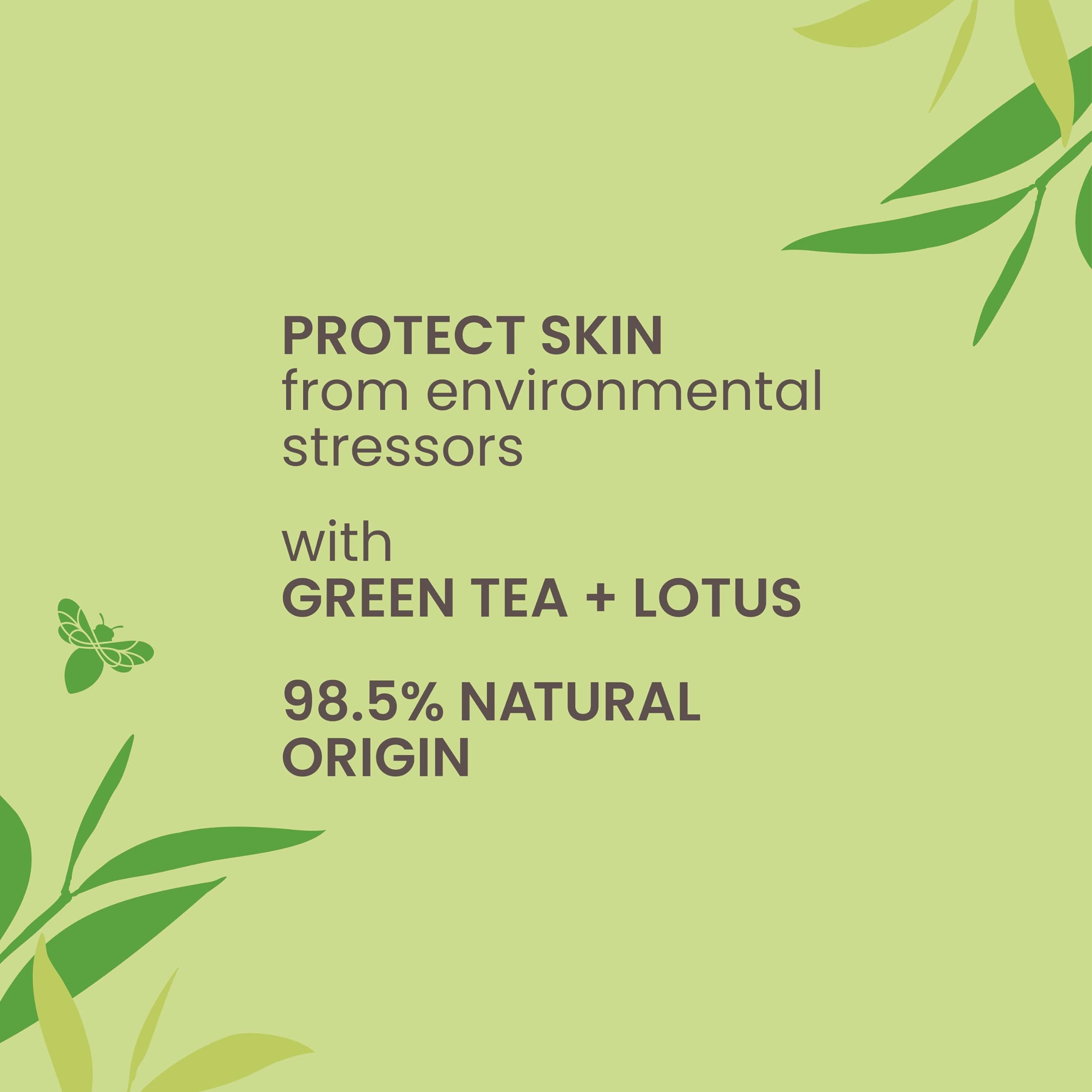Burt's Bees Green Tea Face Serum, Protects & Improves Skin Tone with Antioxidant Rich Green Tea & Lotus, Naturally Brightening & Firming, Lightweight - Antioxidant Booster Serum (1 oz) thumbnail 2