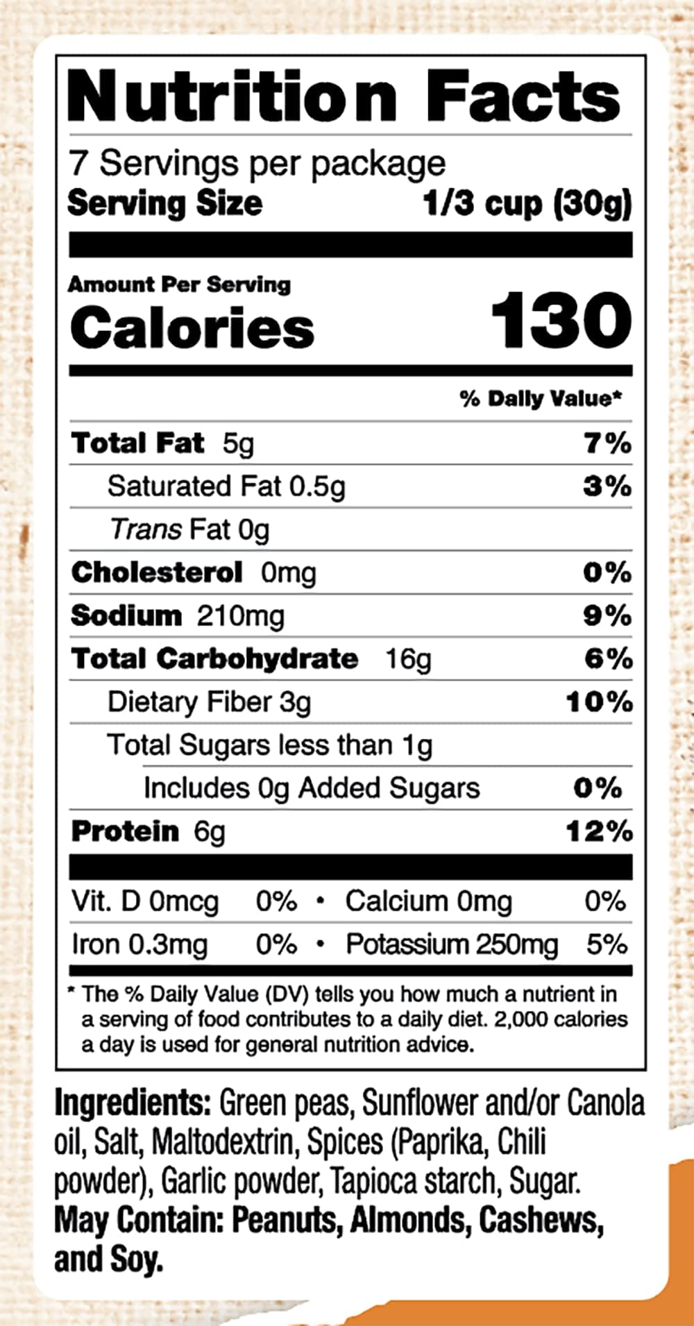 Majans Bhuja Gluten Free Snack Mix, Non-GMO | No Preservatives | Vegetarian Friendly | No Artificial Colors or Flavors, Crunchy Seasoned Peas, 7 Ounce thumbnail 3