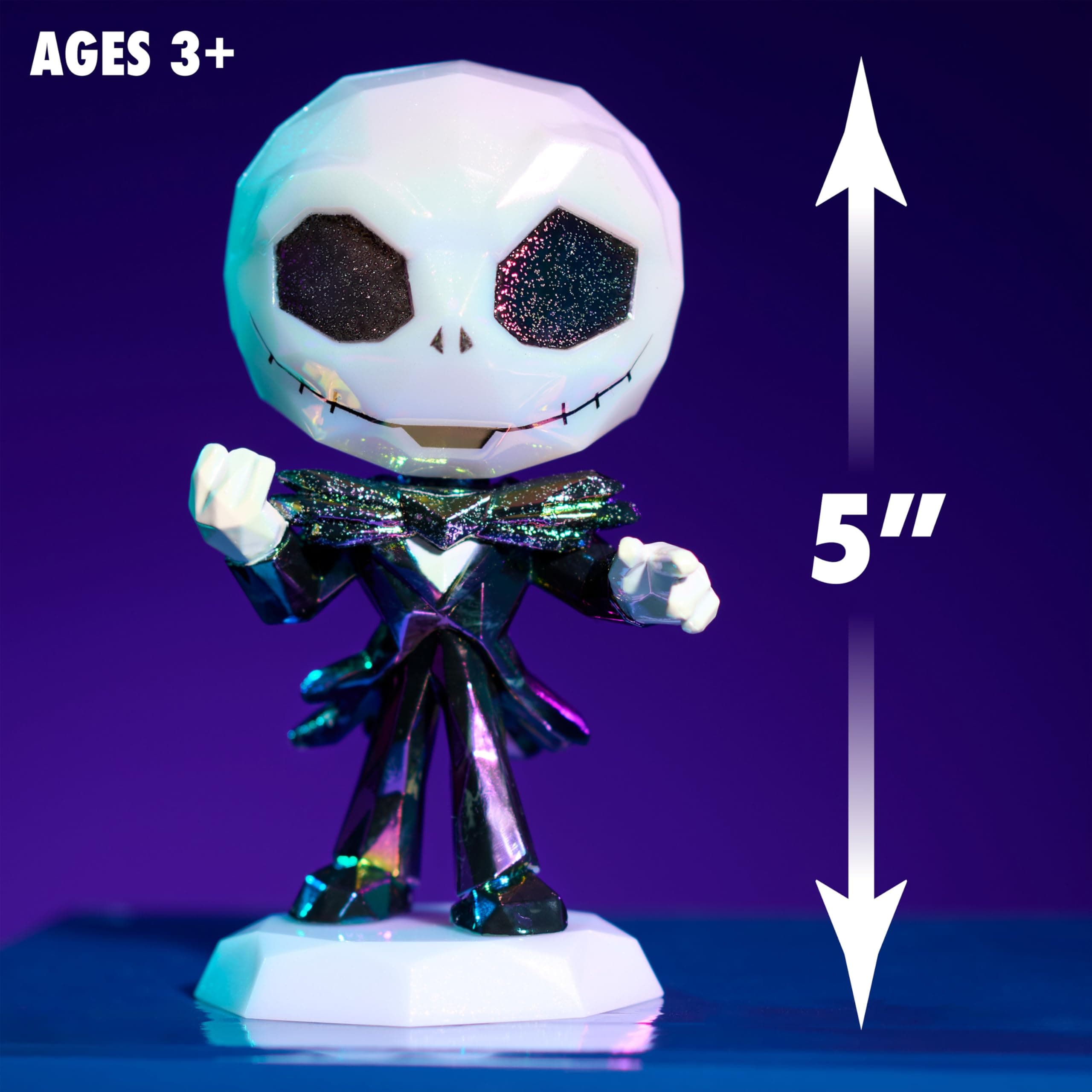Disney Tim Burton's The Nightmare Before Christmas 5-inch Collectible Jack Skellington Bobblehead Figure with Sparkle Finish, Toy for Fans, Girls, Boys, Kids Ages 3 and Up by Just Play thumbnail 6