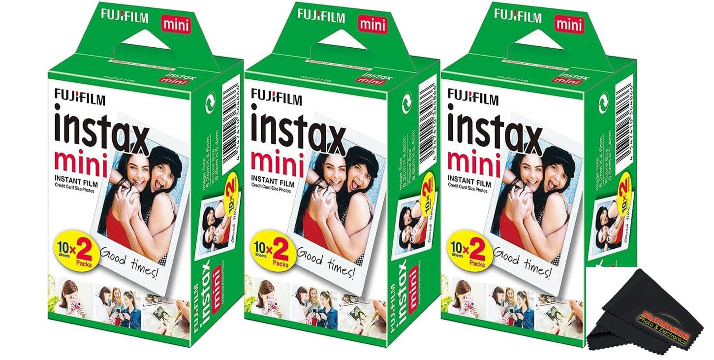 Fujifilm 16437396 Instax Mini Twin Pack Picture Format Instant Daylight Film Pack of 3 (60 Shots) thumbnail 3