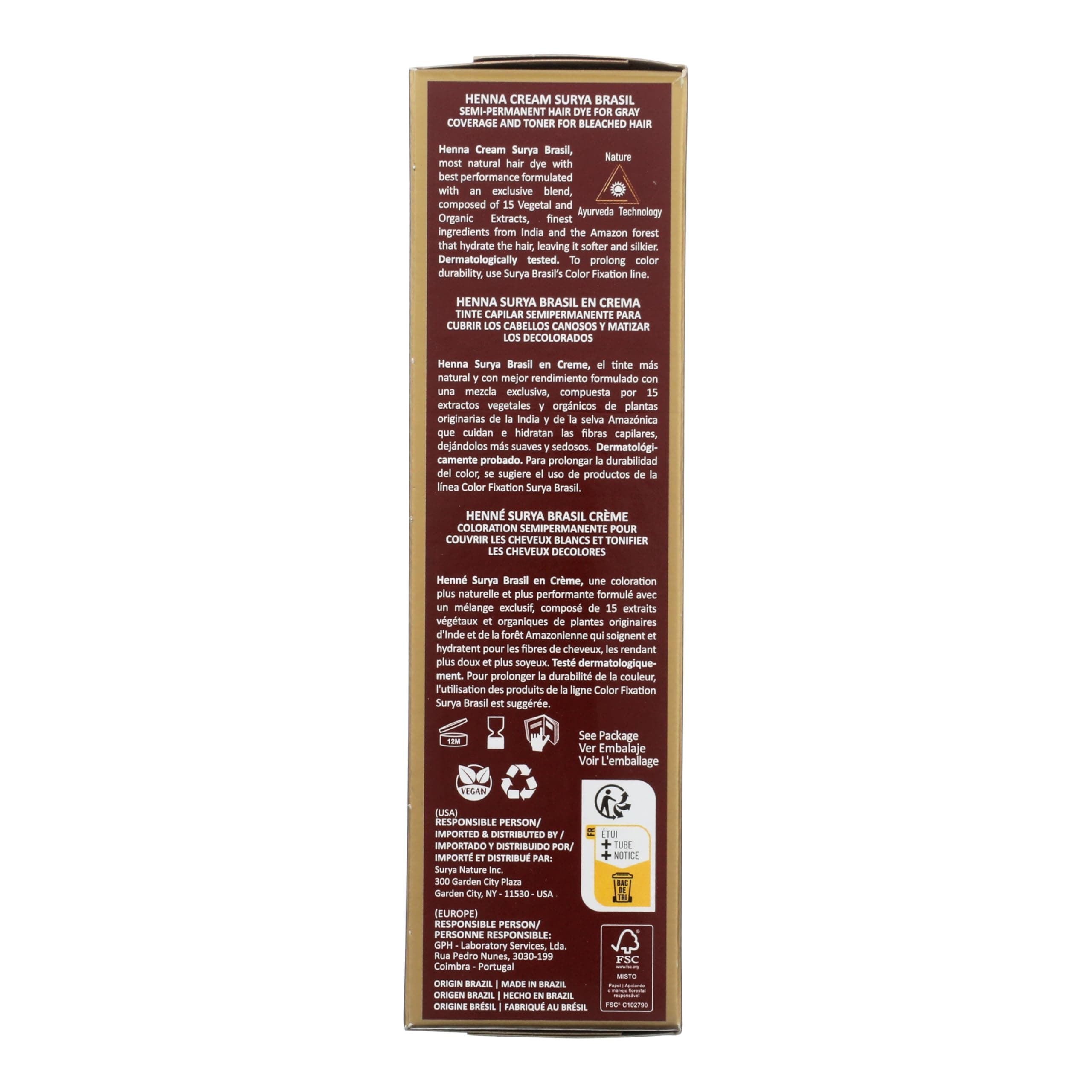 Surya Brasil Henna Cream Black - 2.31 Ounces - 3 PACK thumbnail 3