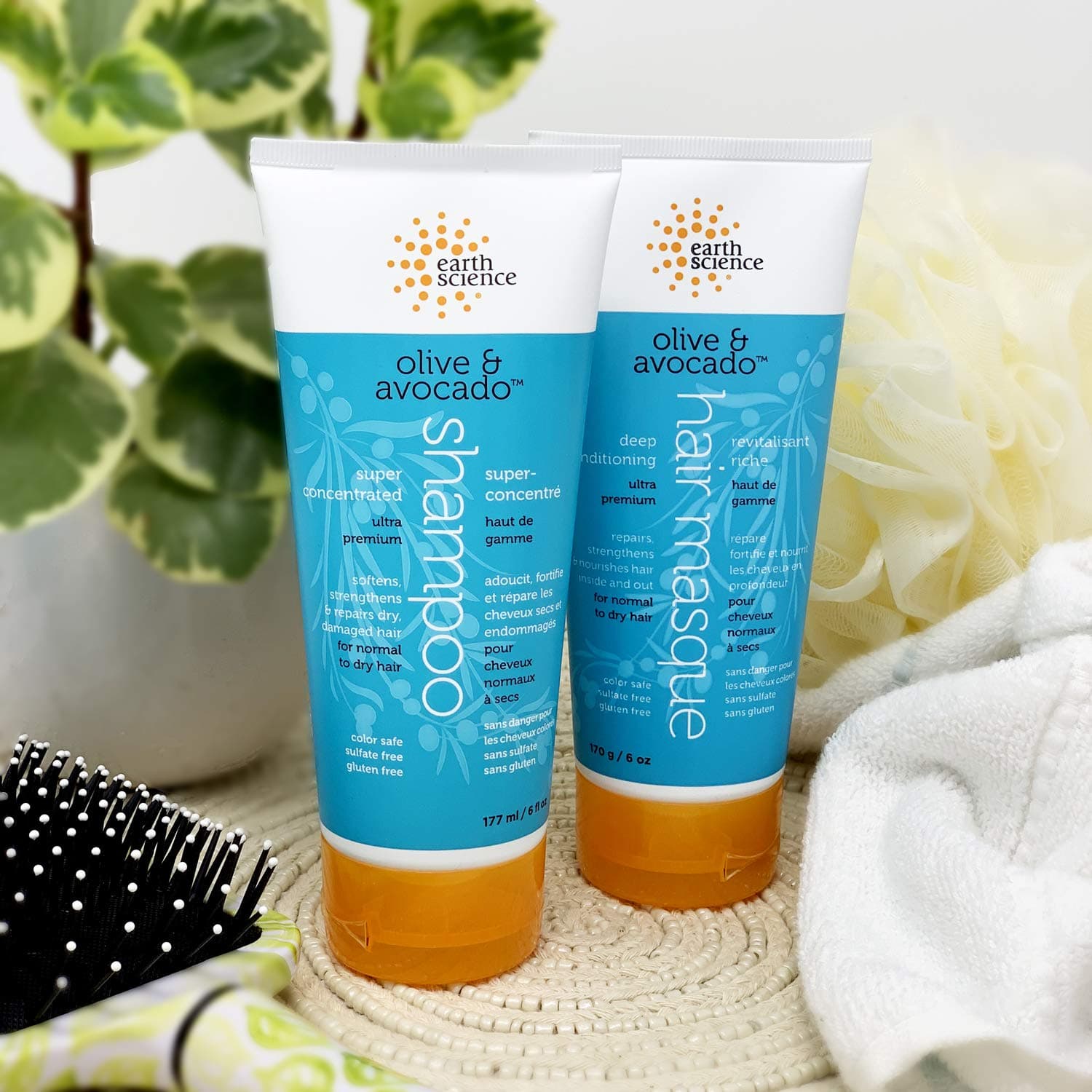 EARTH SCIENCE - Olive & Avocado Deep Conditioning Hair Masque: For Normal to Dry Hair (4 pk, 6 oz.) thumbnail 5