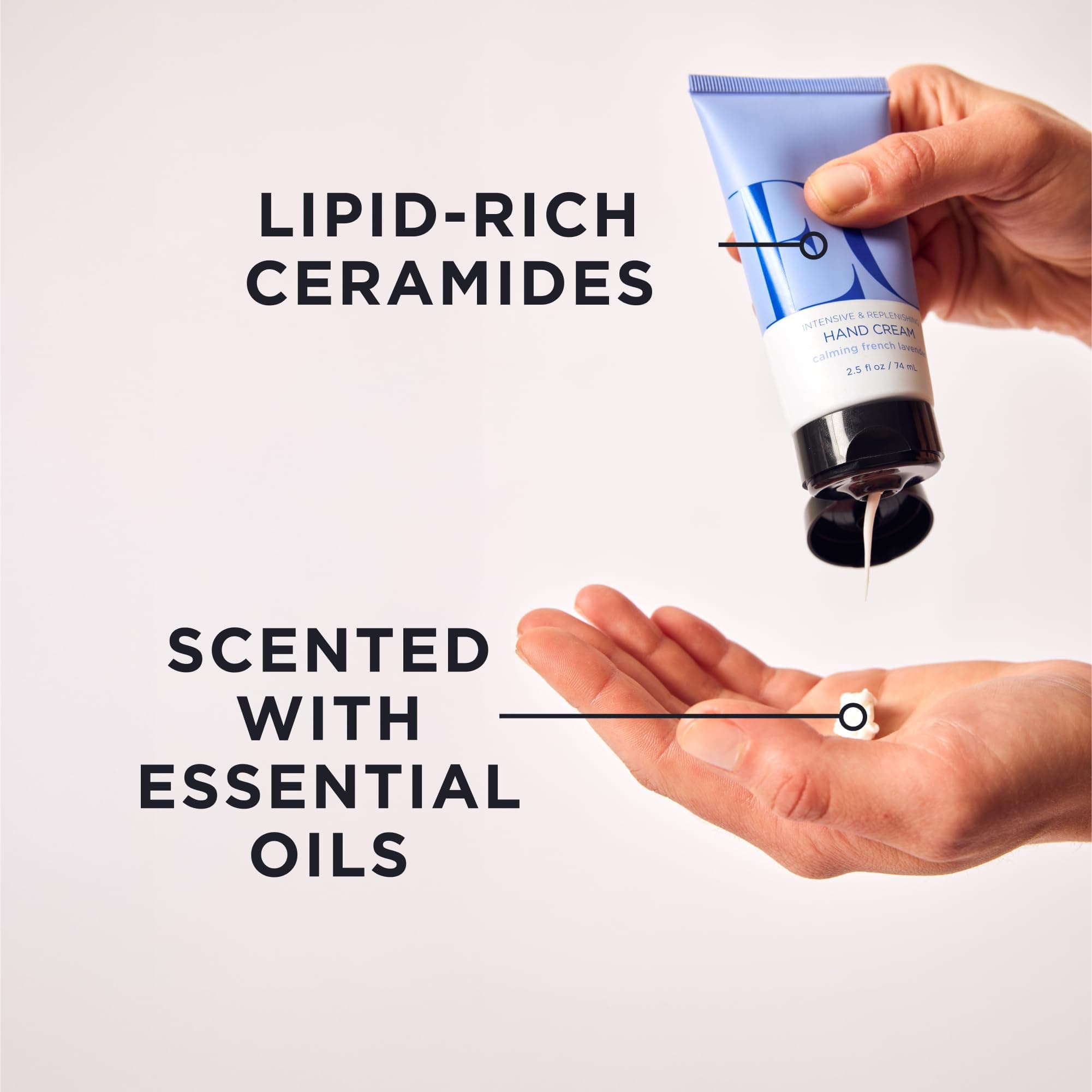 EO Hand Cream, 2.5 Ounce (Pack of 2), French Lavender, Moisturuzer for dry skin and made with Essential Oils for Men and Women thumbnail 2