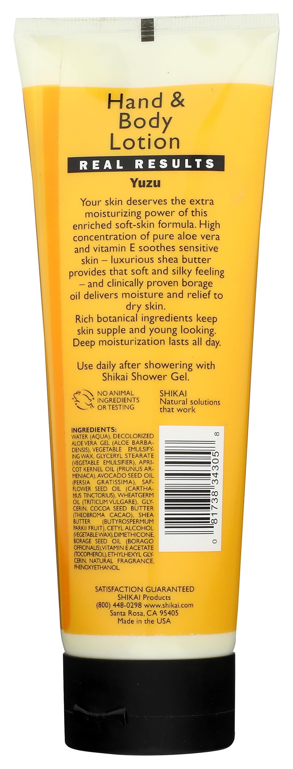 ShiKai Hand & Body Lotion (Yuzu, 8oz) | Daily Moisturizing Skincare for Dry and Cracked Hands | With Aloe Vera & Vitamin E thumbnail 2