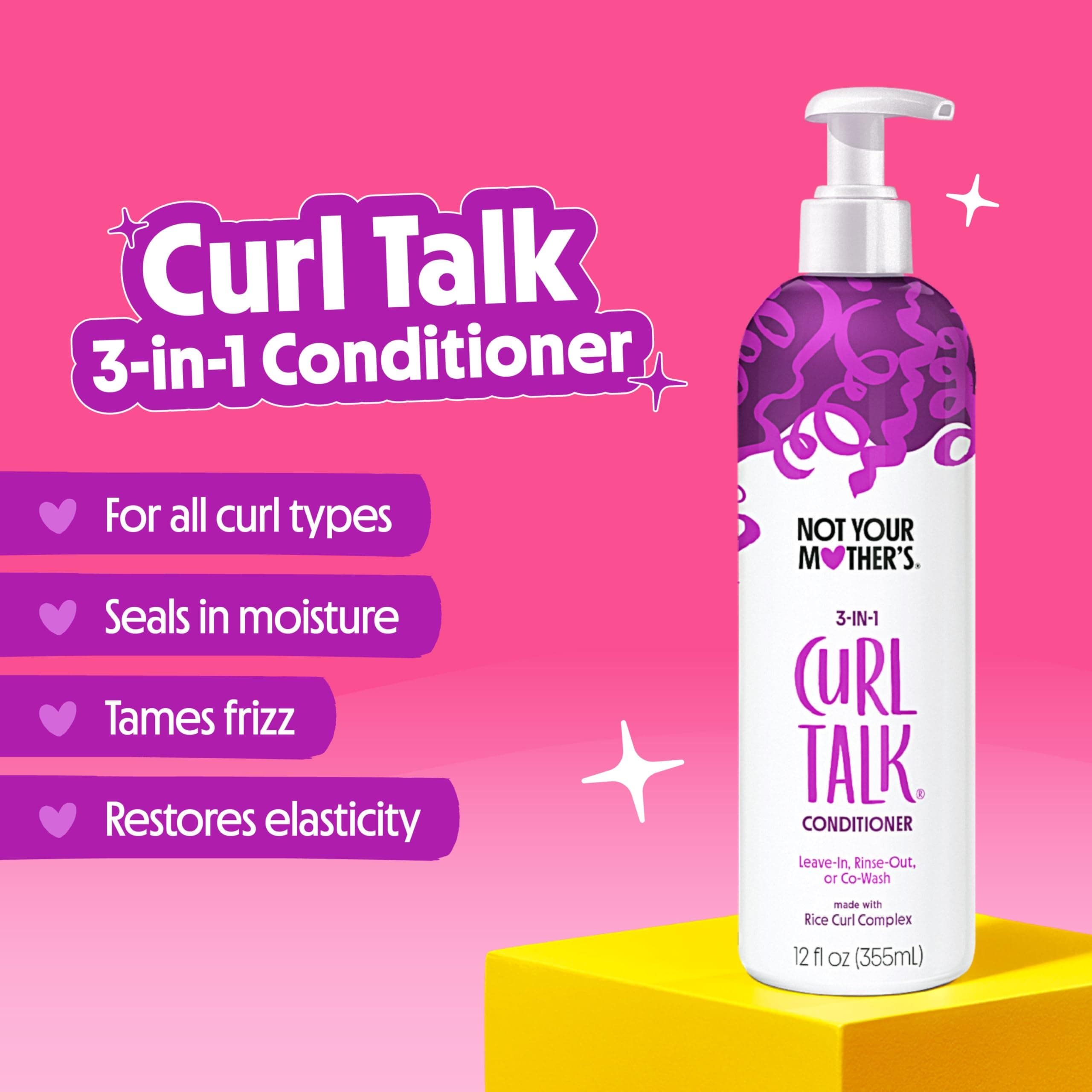 Not Your Mother's Curl Talk Shampoo and Conditioner Set for Curly Hair - (2 Pack) 12 fl oz - Shampoo and Conditioner for Women with All Curl Types - Cleanse & Hydrate Curly Hair - Control Frizz thumbnail 4