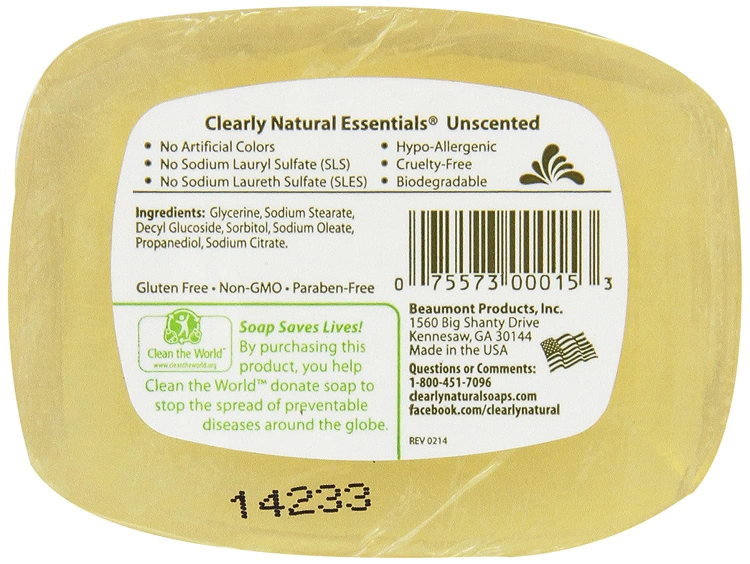 Glycerine Bar Soap - Unscented, 4 oz ( Pack of 2) thumbnail 2