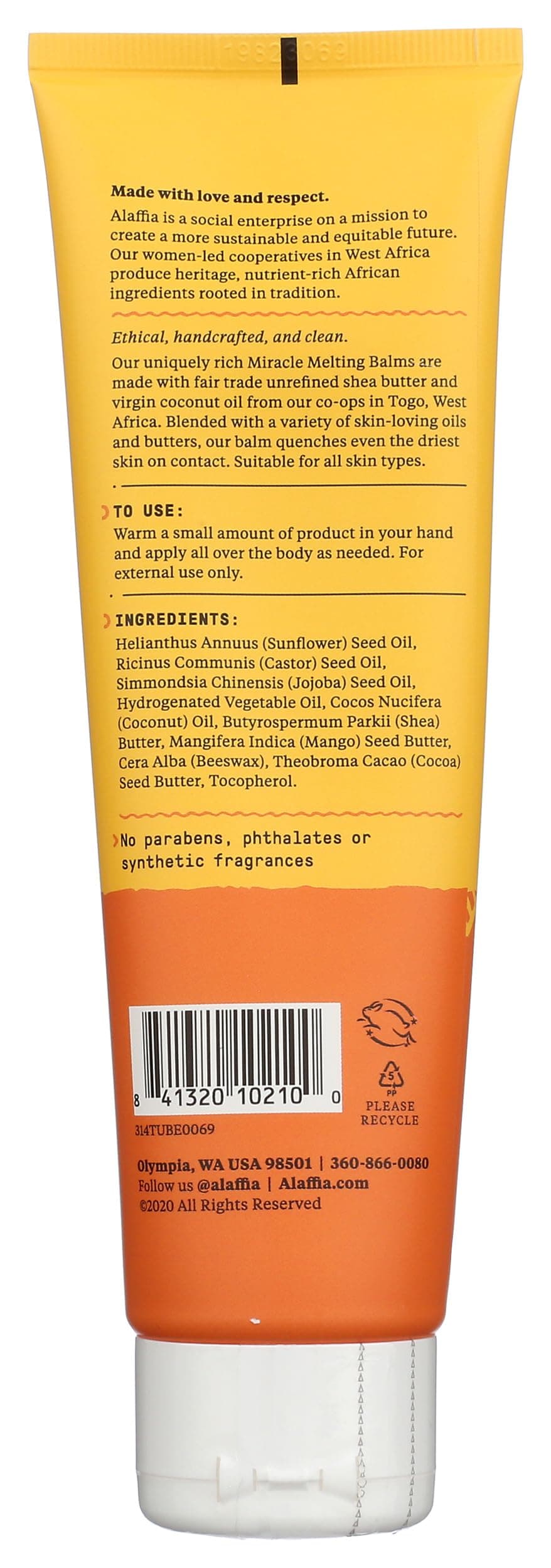 ALAFFIA Unscented Melting Miracle Balm, 4 FZ thumbnail 2