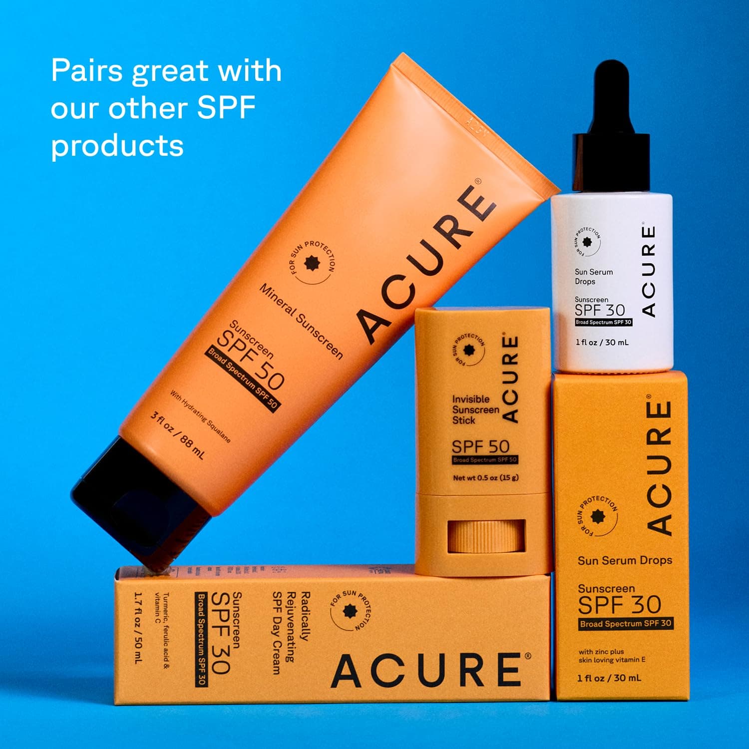 Acure Sun Serum Drops SPF 30 - Hydrating Sunscreen Serum & Reef-Safe Broad-Spectrum Protection, Skincare for Beauty Glow, Sheer UV Shield, Use with Makeup, Travel Size, Sulfate Free, Vegan - 1 fl oz thumbnail 5
