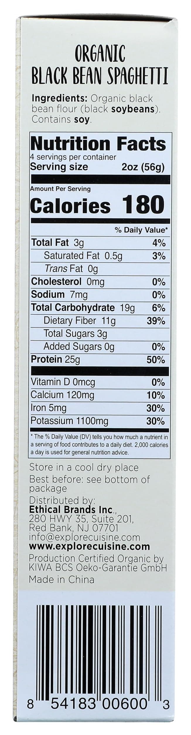 Explore Cuisine, Pasta Spaghetti Black Bean Organic, 8 Ounce thumbnail 6