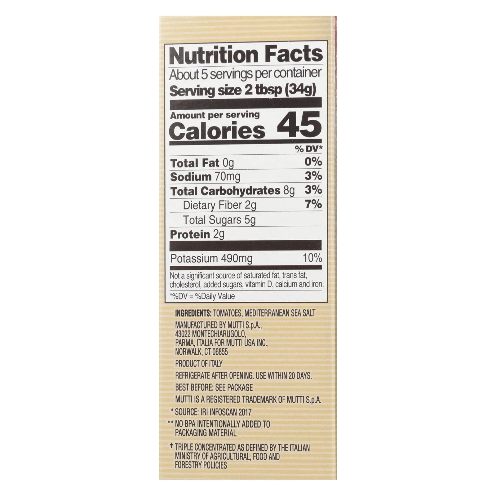 Mutti Triple Concentrated Tomato Paste (Triplo Concentrato), 6.5 oz. Tube |12 Pack | Italy’s #1 Brand of Tomatoes | Tube Tomato Paste | Vegan Friendly & Gluten Free | No Additives or Preservatives thumbnail 2
