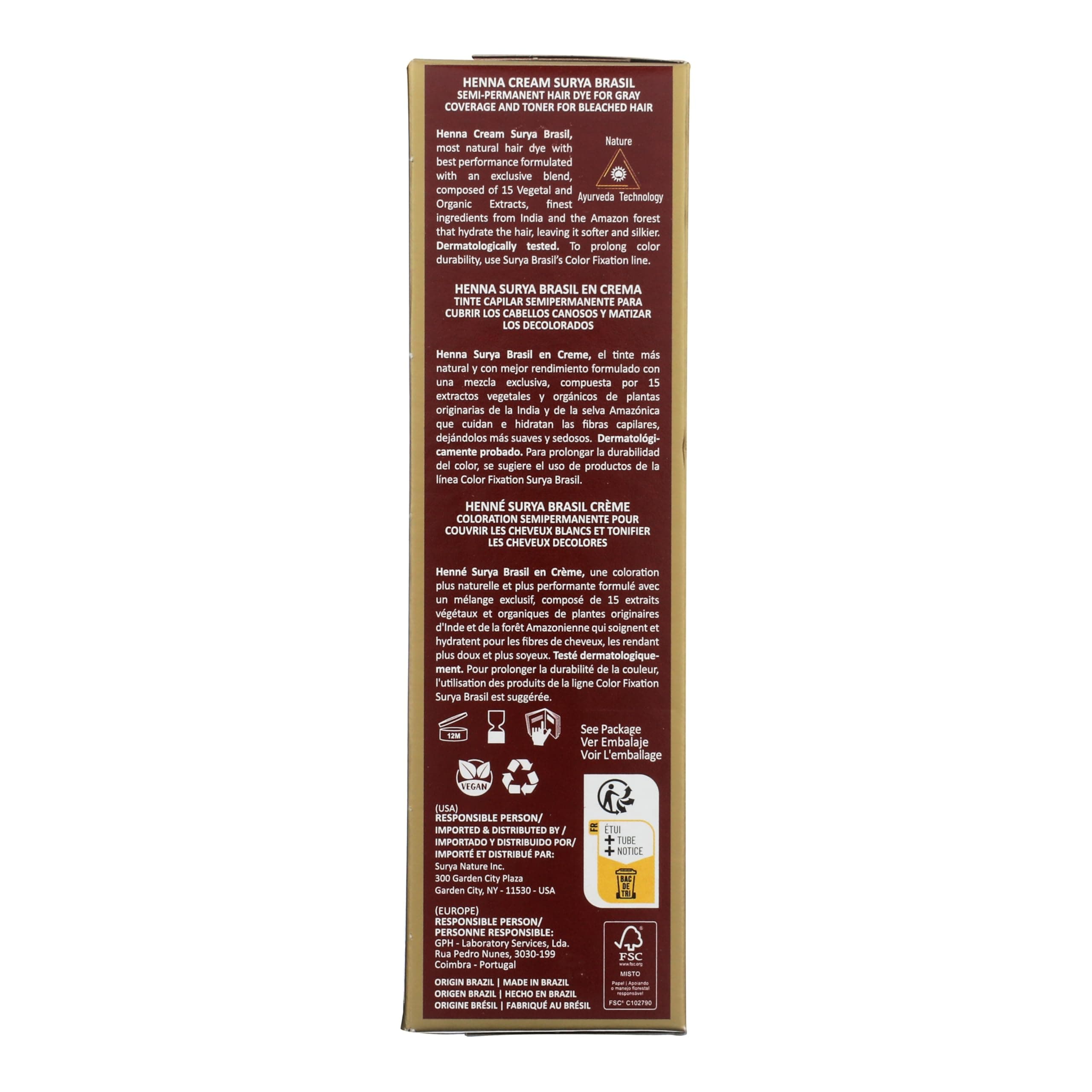 Surya Brasil Henna Dark Brown Cream - 2.37 Ounce thumbnail 3