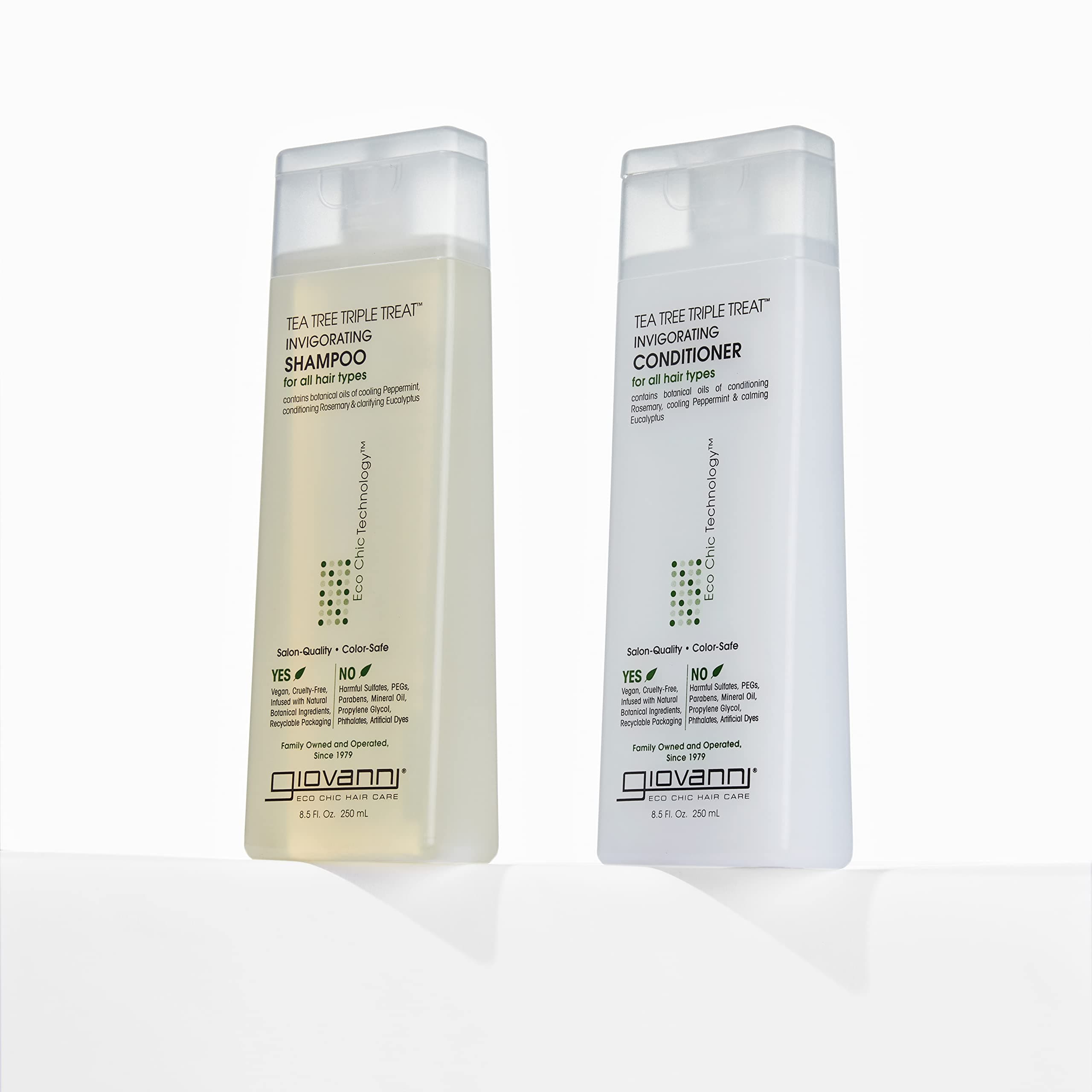 GIOVANNI Tea Tree Triple Treat Invigorating Shampoo, 33.8 oz. (Liter) - Cooling Peppermint, Eucalyptus, Rosemary, Helps Dry Flaking Scalp, Lauryl and Laureth Sulfate Free, Paraben Free thumbnail 4