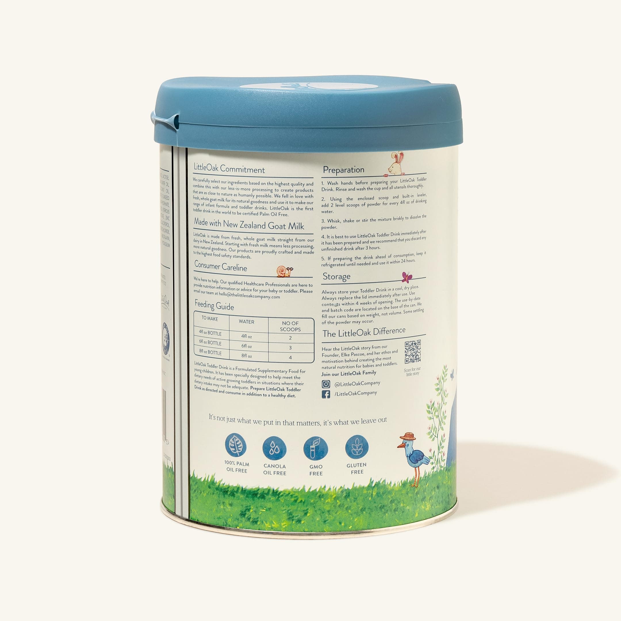 LittleOak Natural Goat Milk, Toddler Drink, 12 Months+, 28oz (800gm) Tin thumbnail 4