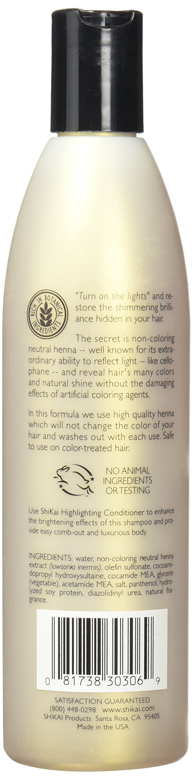 ShiKai Henna Gold Highlighting Shampoo (12 oz) | Hydrating Hair Brightener Enhances Natural Highlights | Add Shine & Volume to Dull Hair thumbnail 2