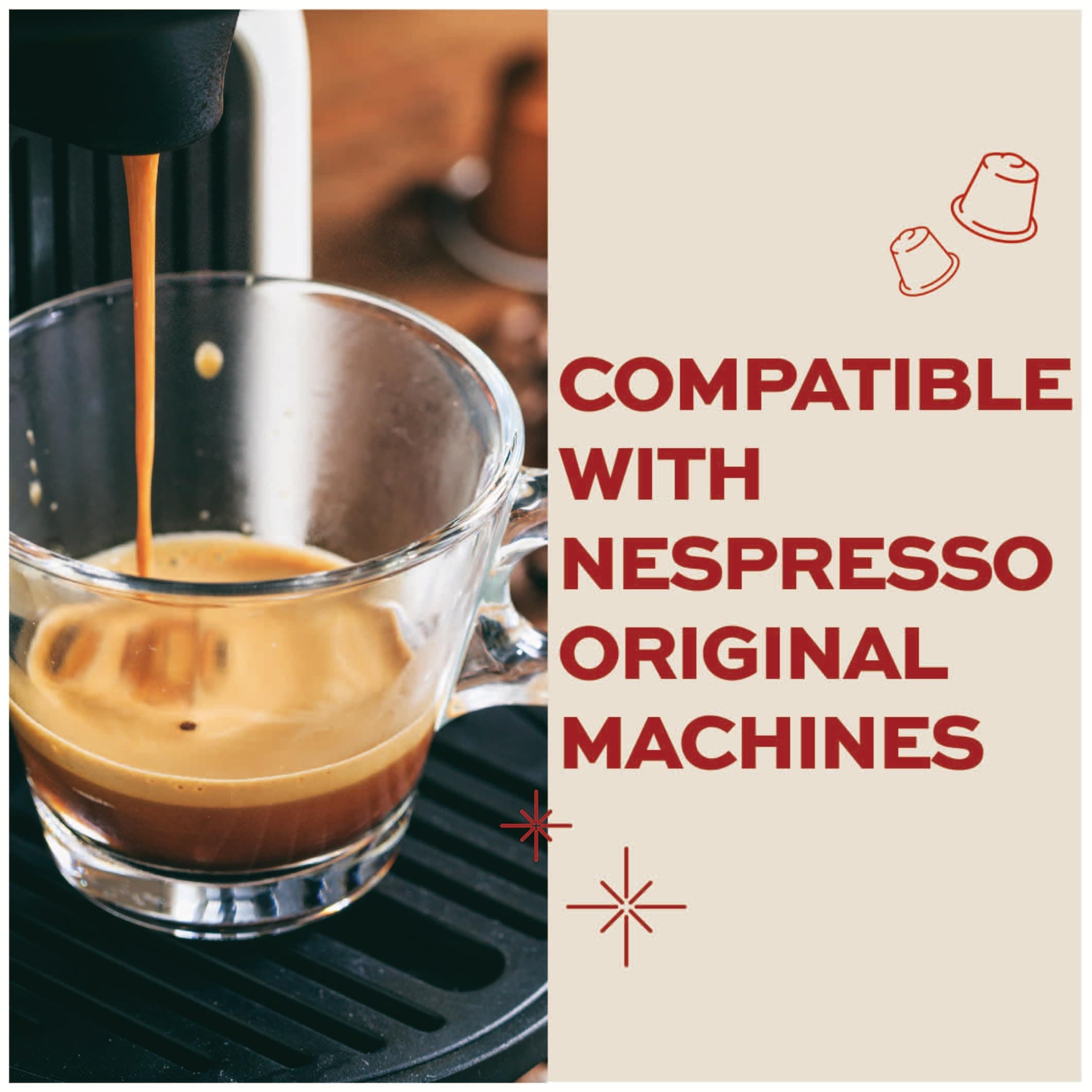 Kimbo Espresso Barista 100% Arabica | Aluminium Capsules | Nespresso Compatible | Smooth & Rich Italian Espresso | Medium Dark Roast, 10 Count thumbnail 2