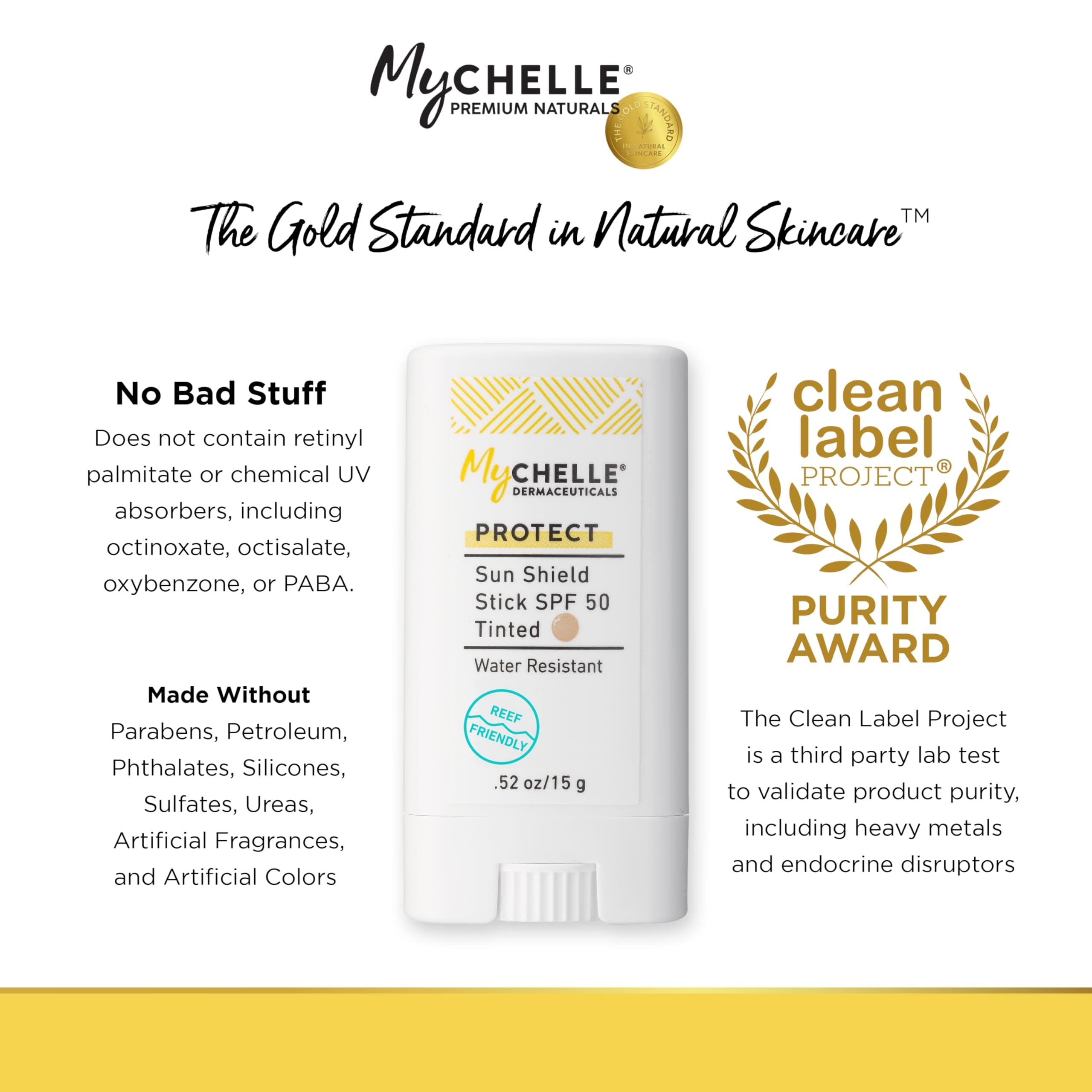 MyCHELLE Sun Shield Stick SPF 50 Tinted - Mineral Reef Safe Sunscreen for Face thumbnail 4