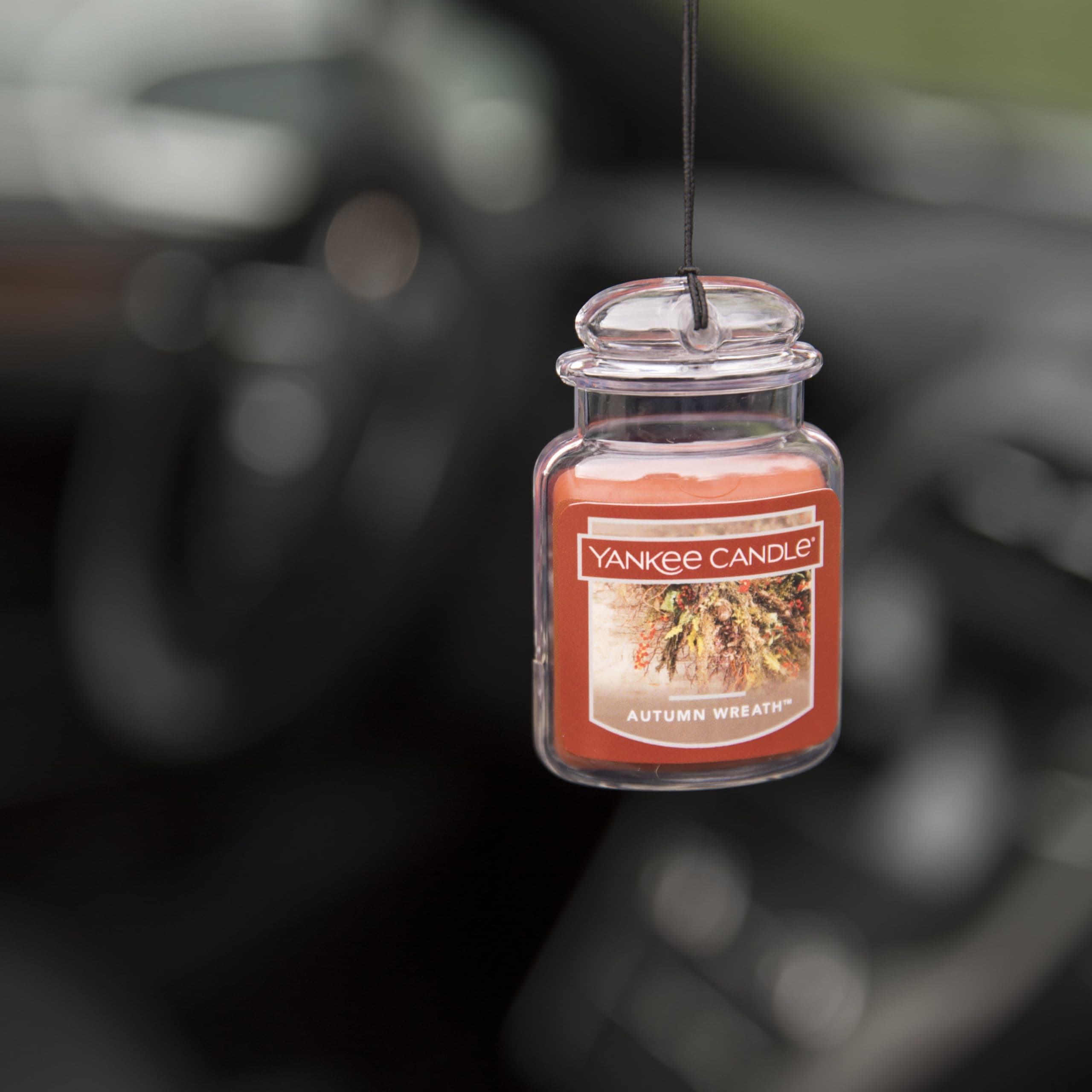 Yankee Candle Car Jar Ultimate Air Freshener, Hanging Car Air Freshener, Long Lasting Car Fragrance (Autumn Wreath) thumbnail 3