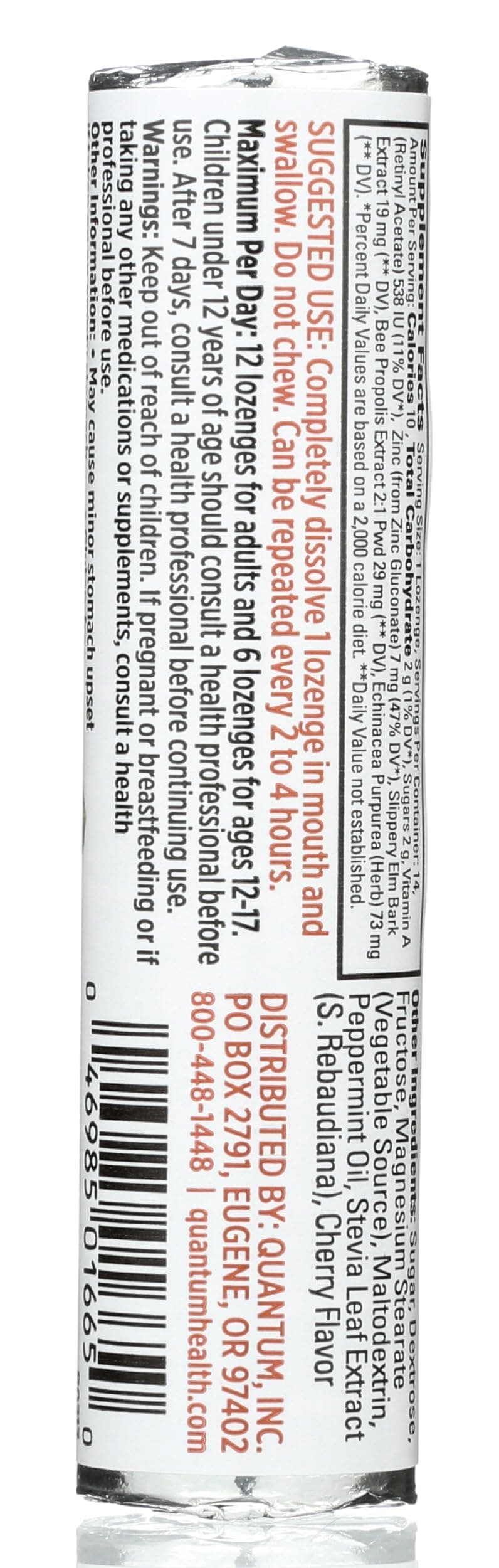 Quantum - Lozenge Zinc Echinacea Cherry-Mint - 14 PC thumbnail 2