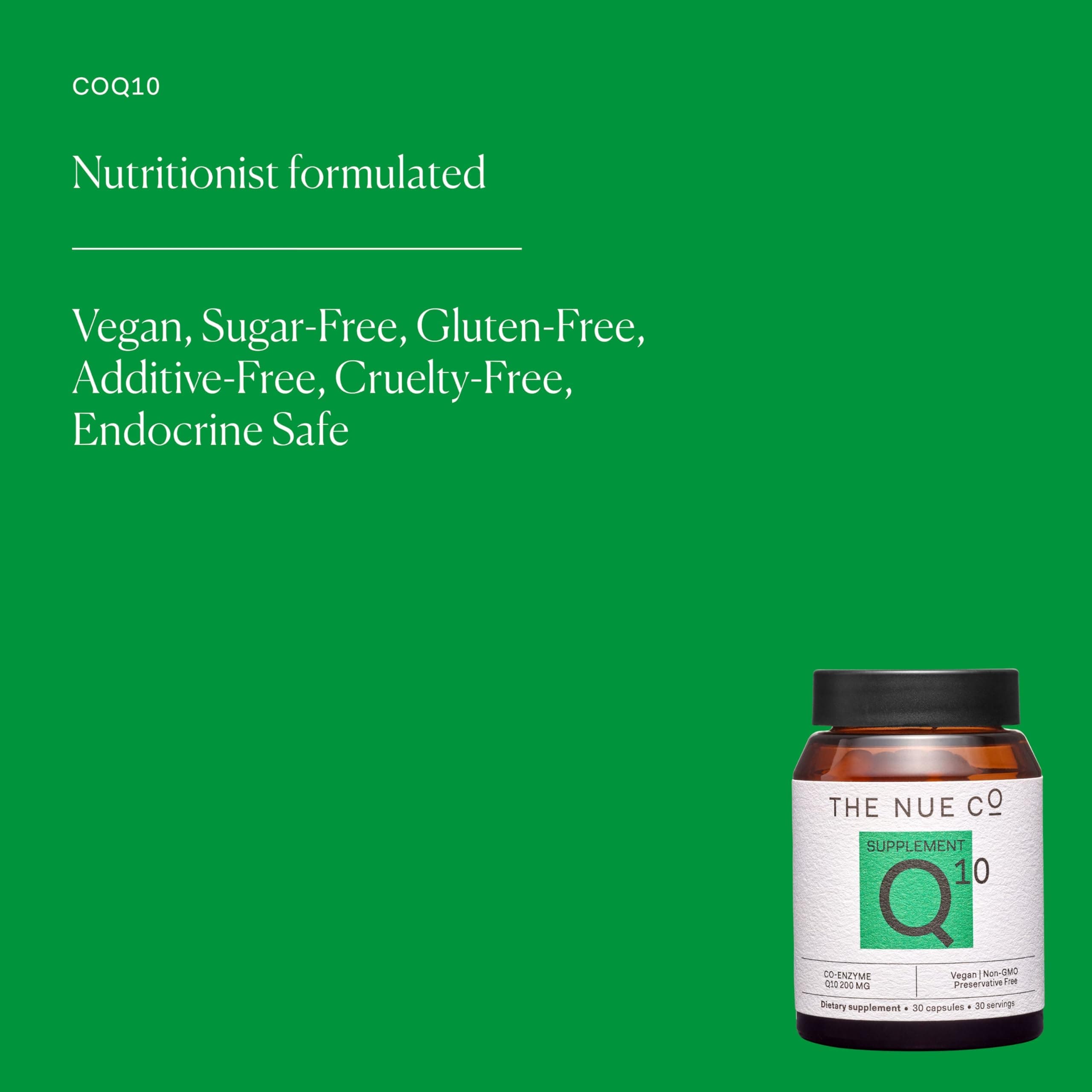 The Nue Co. COQ10 Supplement, Supports Energy, Skin, & Cardiovascular Health, Antioxidant, Vegan, Gluten Free, 30 Capsules thumbnail 3